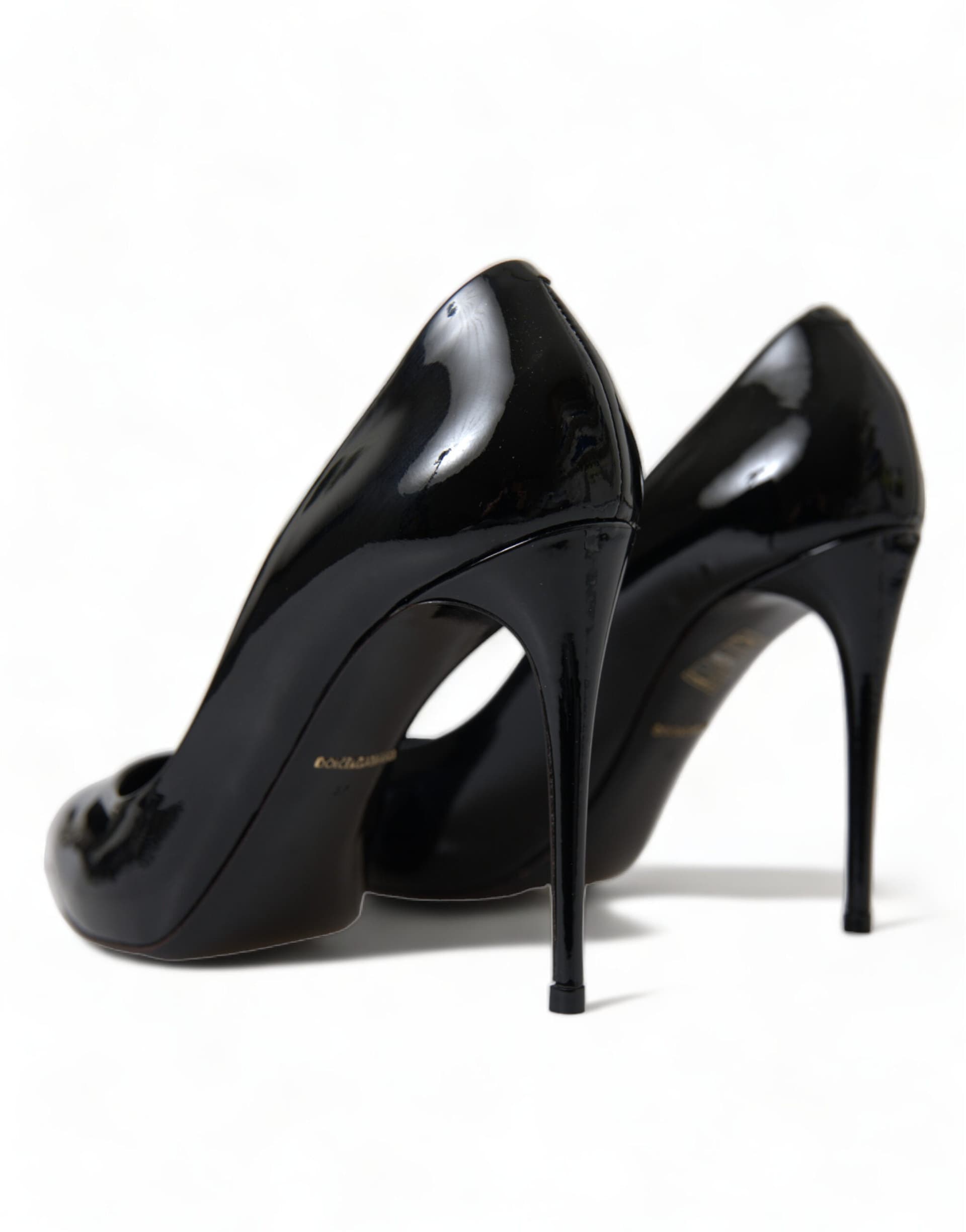Dolce & Gabbana Black Patent Leather Pumps Heels Shoes - 5