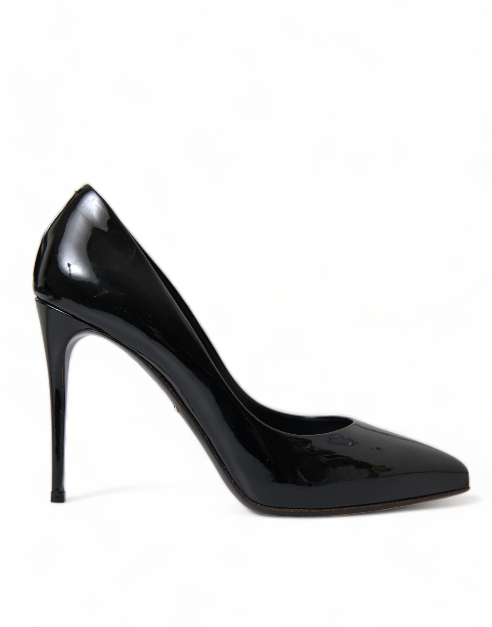 Dolce & Gabbana Black Patent Leather Pumps Heels Shoes - 7
