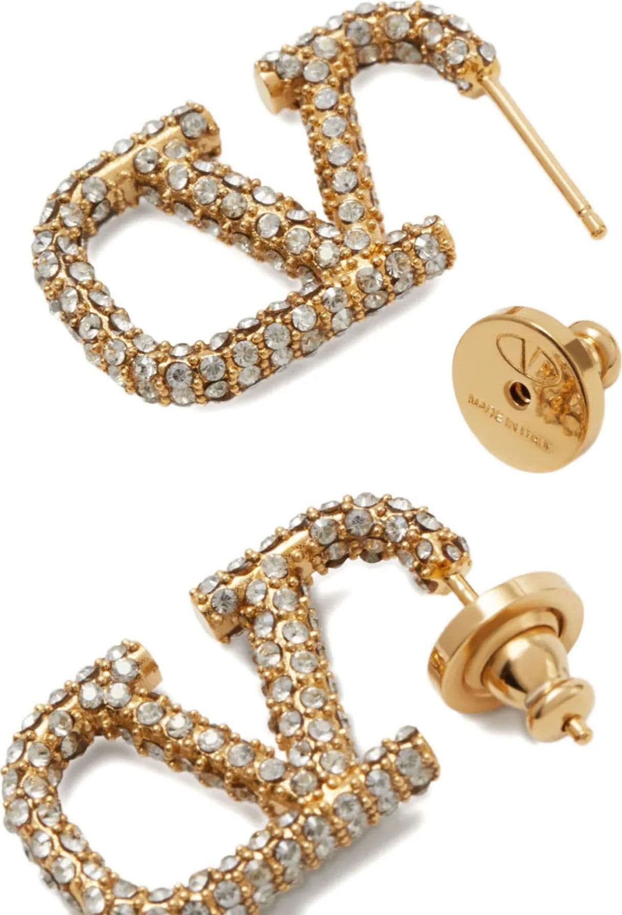Valentino Garavani Gold Brass Earrings - 2