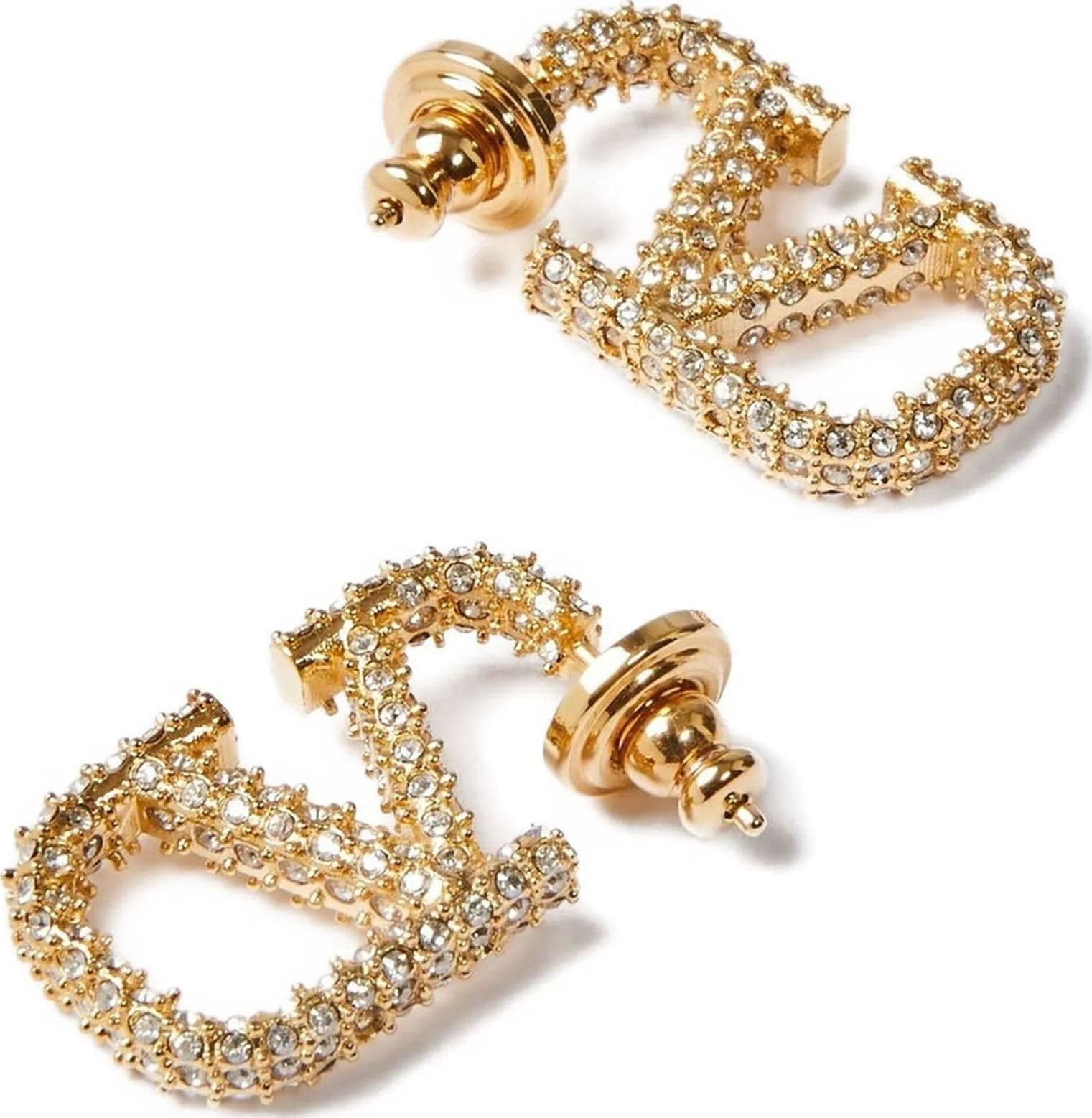 Valentino Garavani Gold Brass Earrings - 3