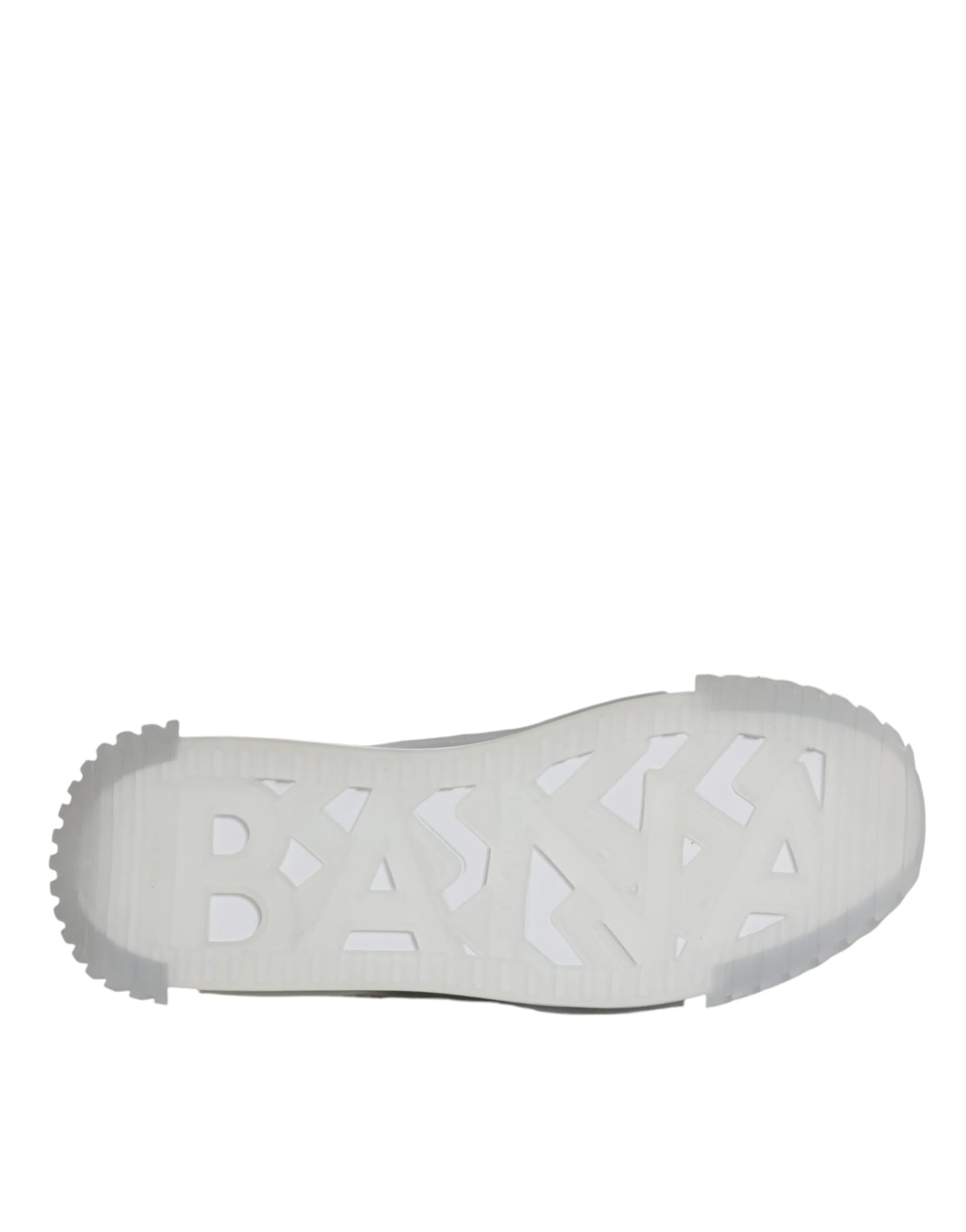 Dolce & Gabbana White Silver Low Top NS1 Sneakers Shoes - 8