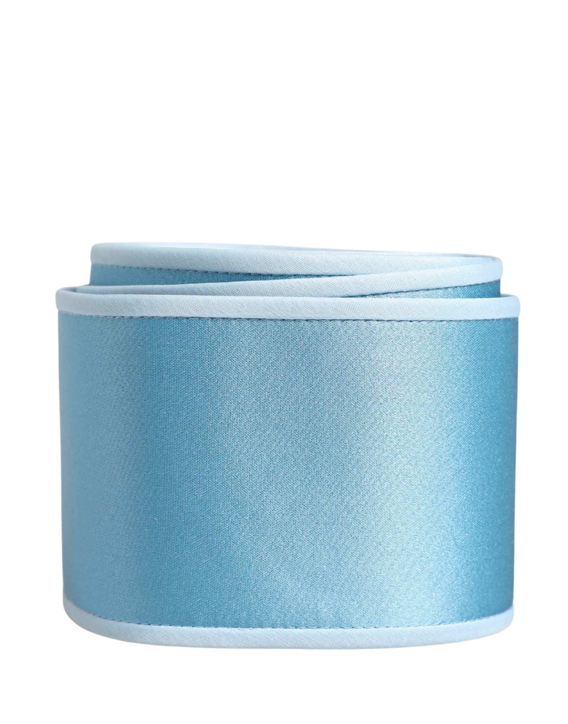 Dolce & Gabbana Light Blue Silk Satin Waist Women Cintura Belt - 2