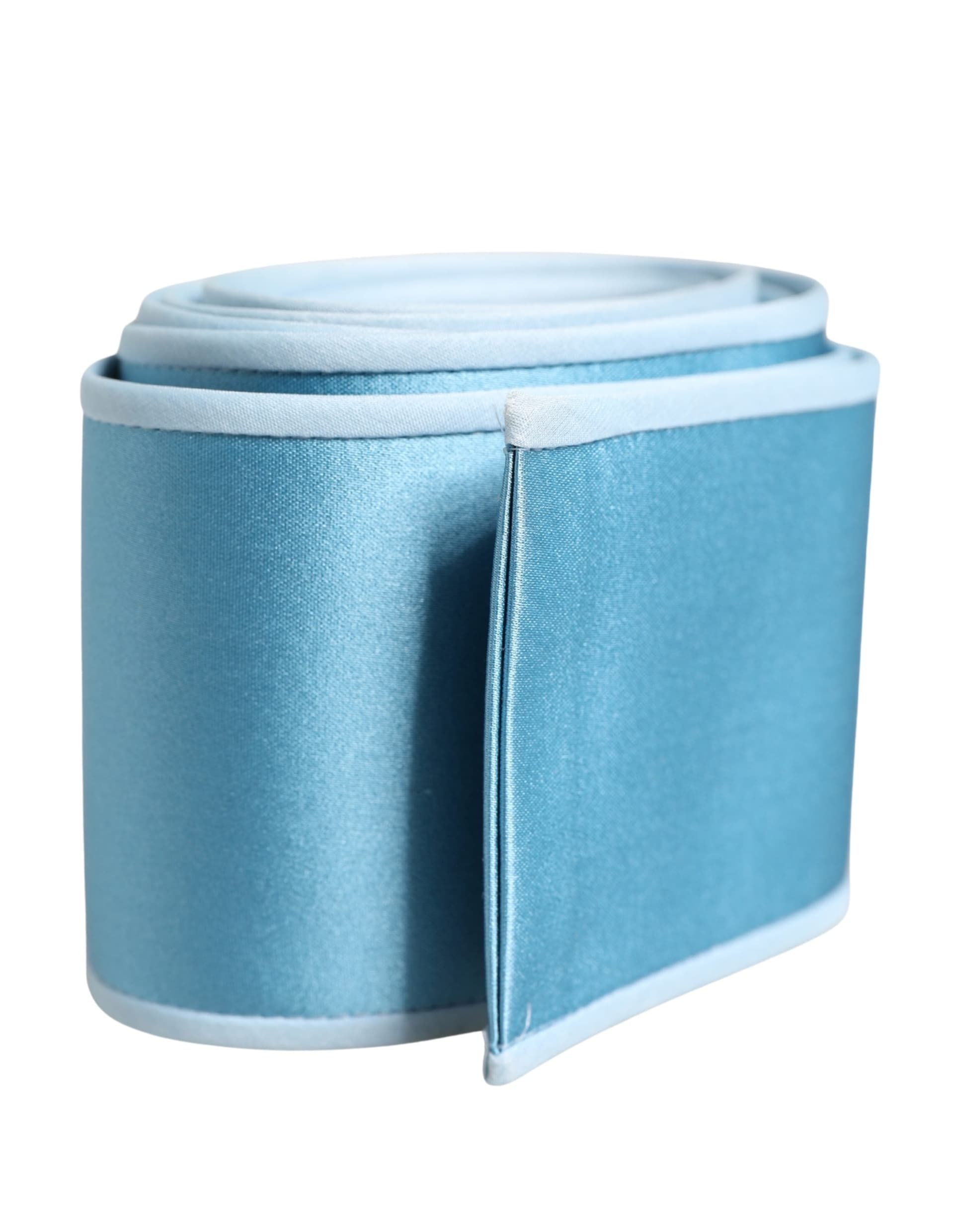Dolce & Gabbana Light Blue Silk Satin Waist Women Cintura Belt - 3