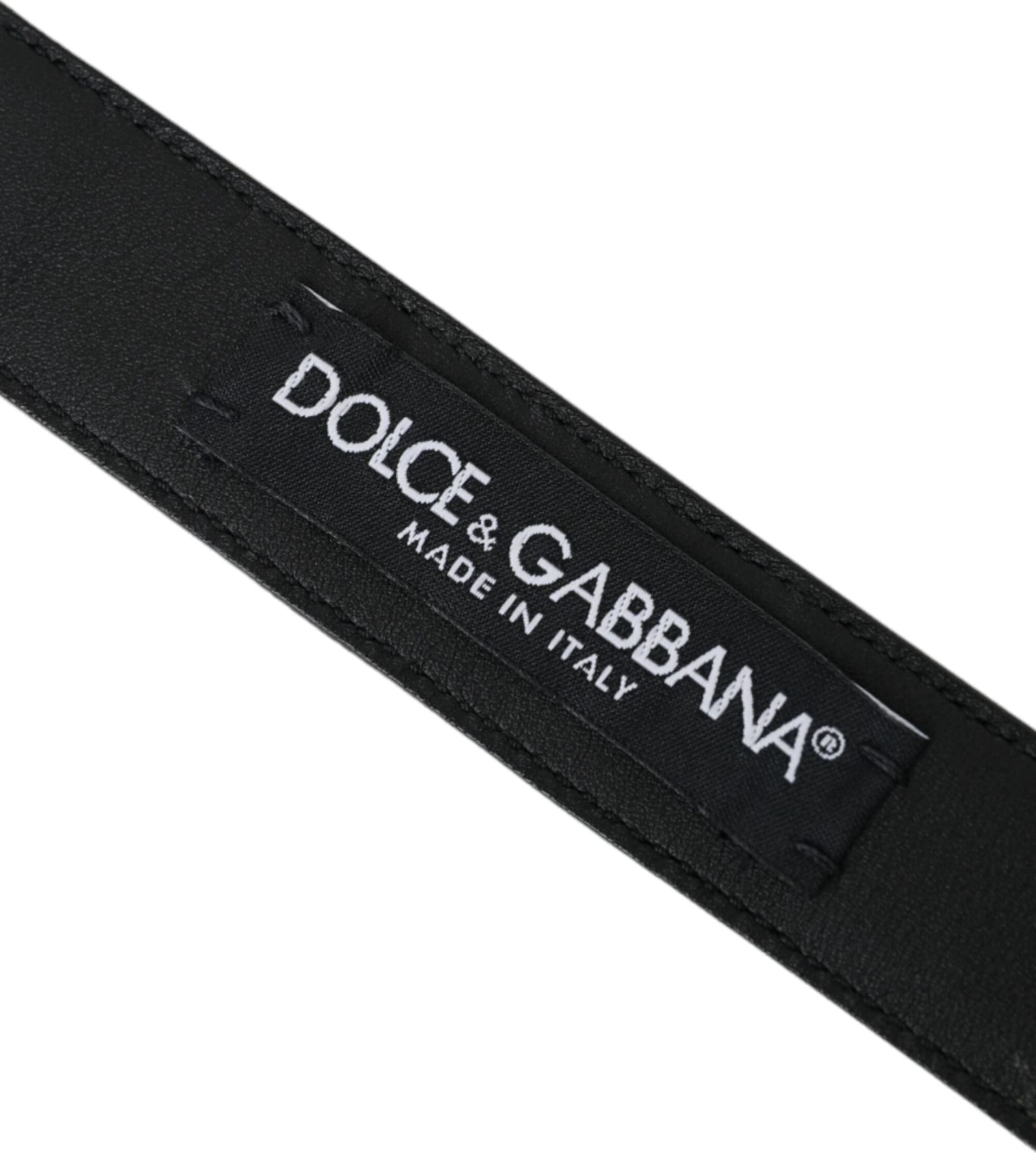 Dolce & Gabbana Dark Brown Perforated Leather Metal Buckle Belt Men - 5