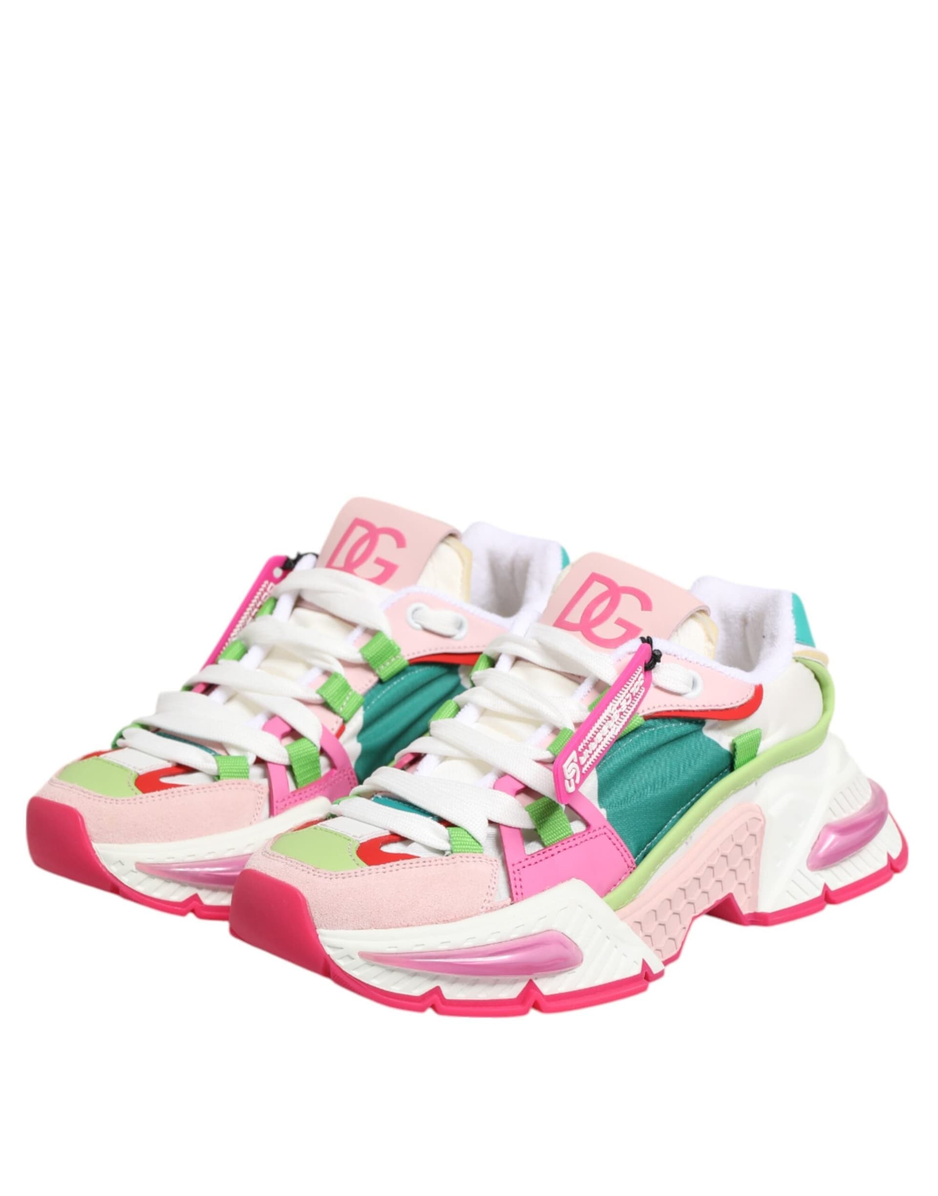 Dolce & Gabbana Multicolor Leather Airmaster Low Top Sneaker Shoes - 3