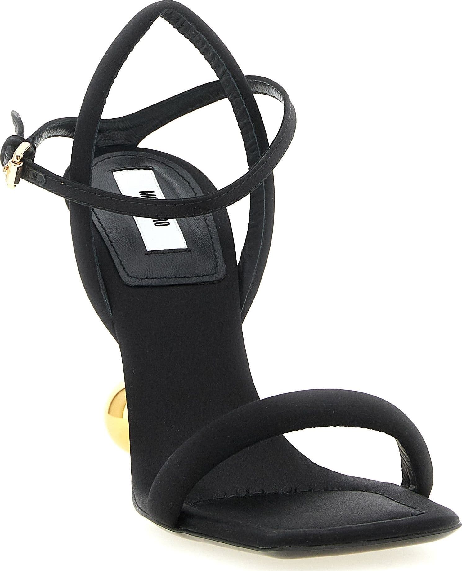 Moschino Black Viscose Stiletto Heel Sandals - 2