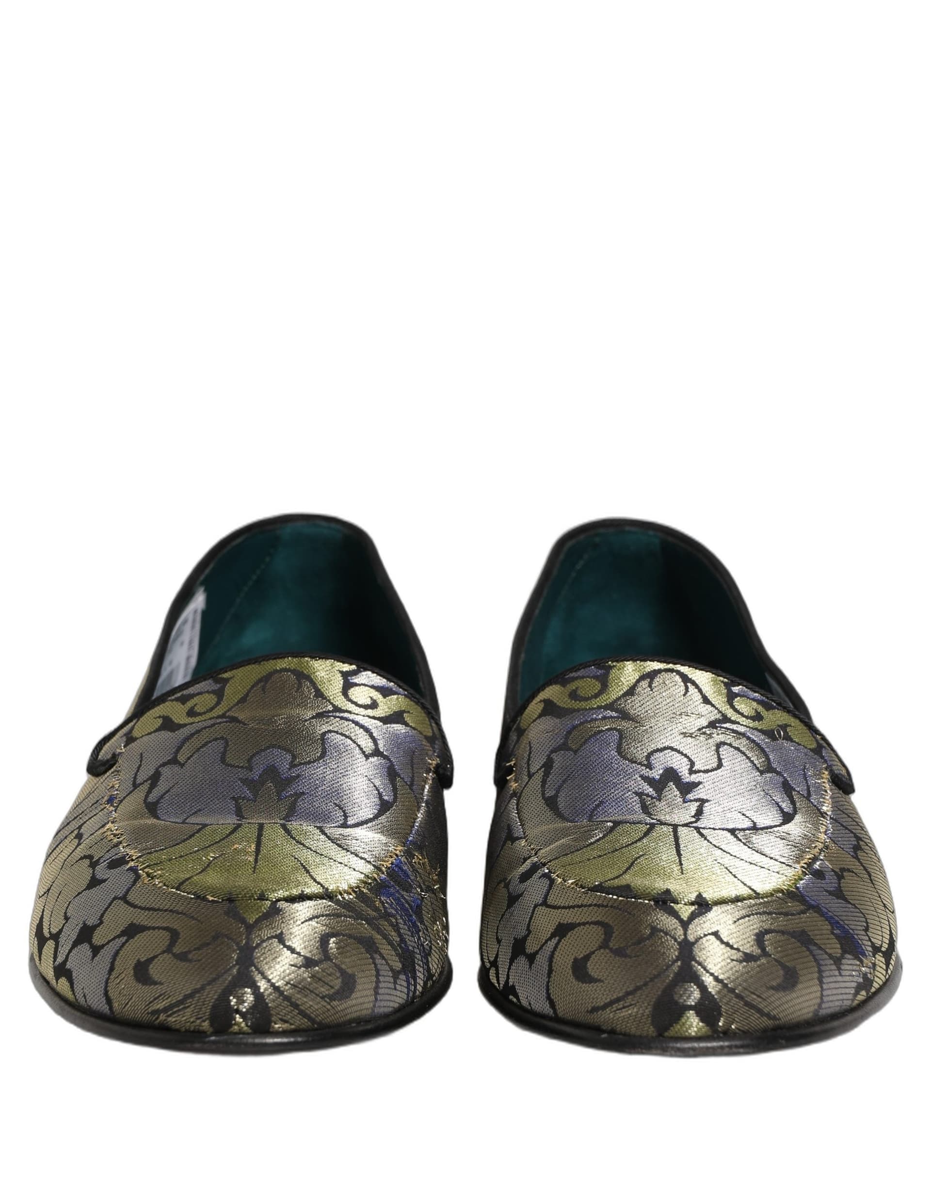 Dolce & Gabbana Multicolor Floral Jacquard Men Loafers Shoes - 2