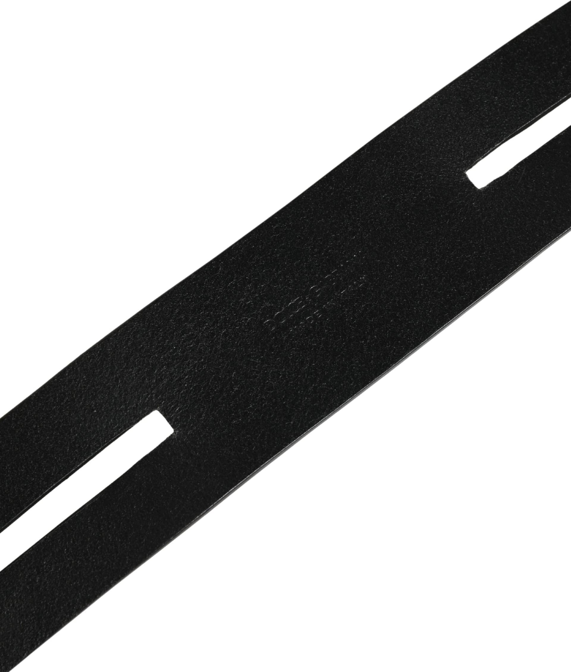 Dolce & Gabbana Black Double Strap Leather Silver Buckle Belt - 6