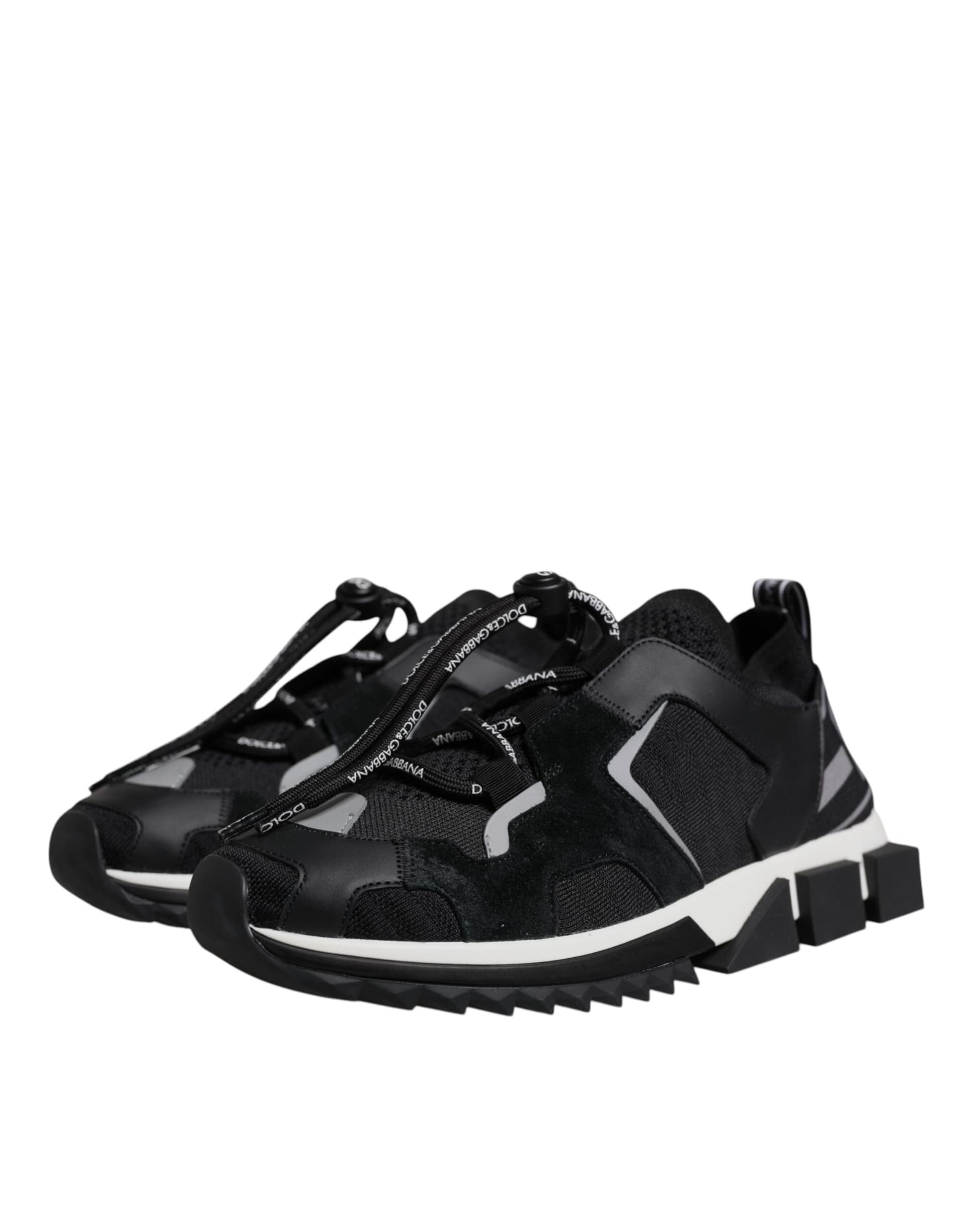 Dolce & Gabbana Black Mesh Sorrento Trekking Sneakers Shoes - 2