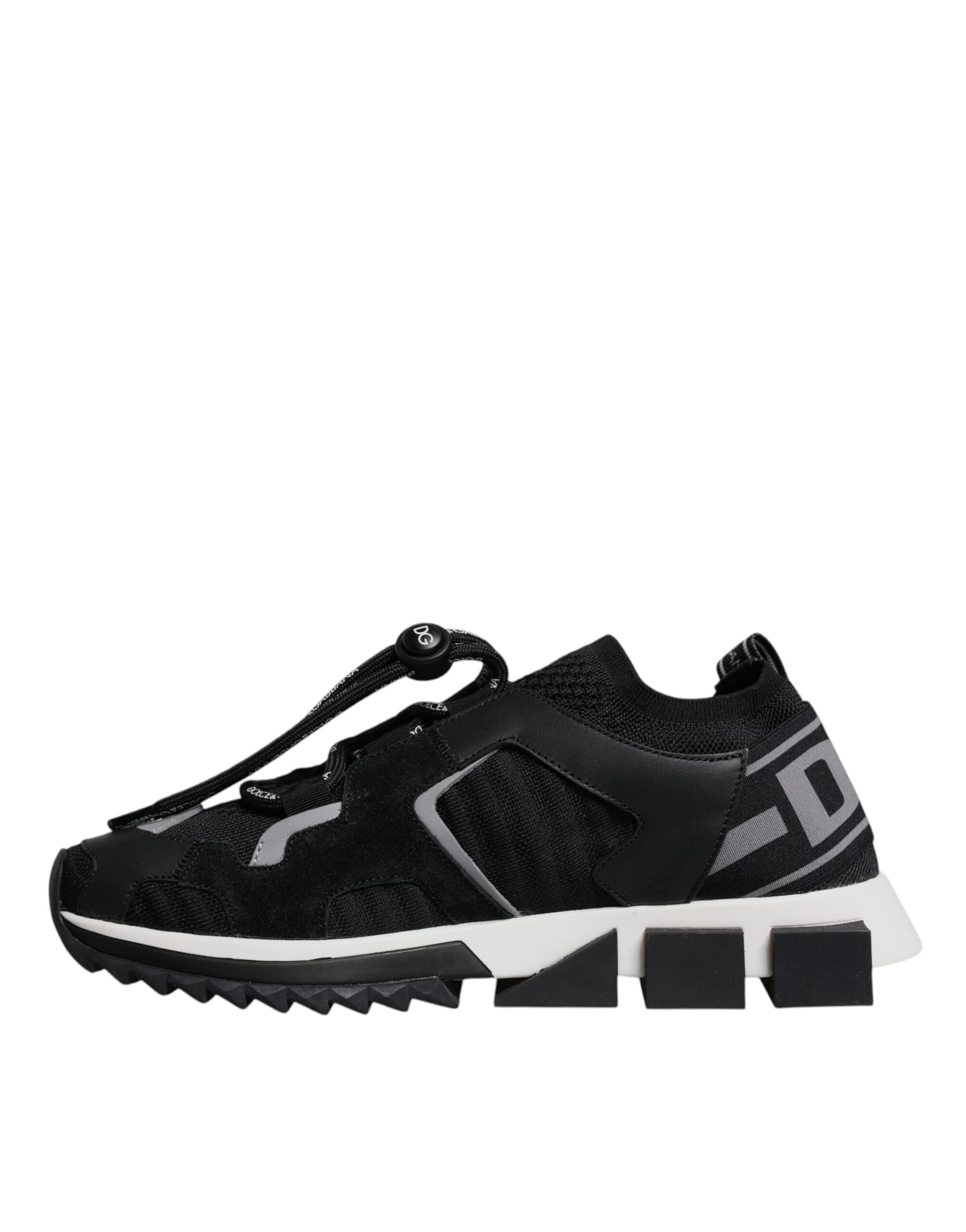 Dolce & Gabbana Black Mesh Sorrento Trekking Sneakers Shoes - 4