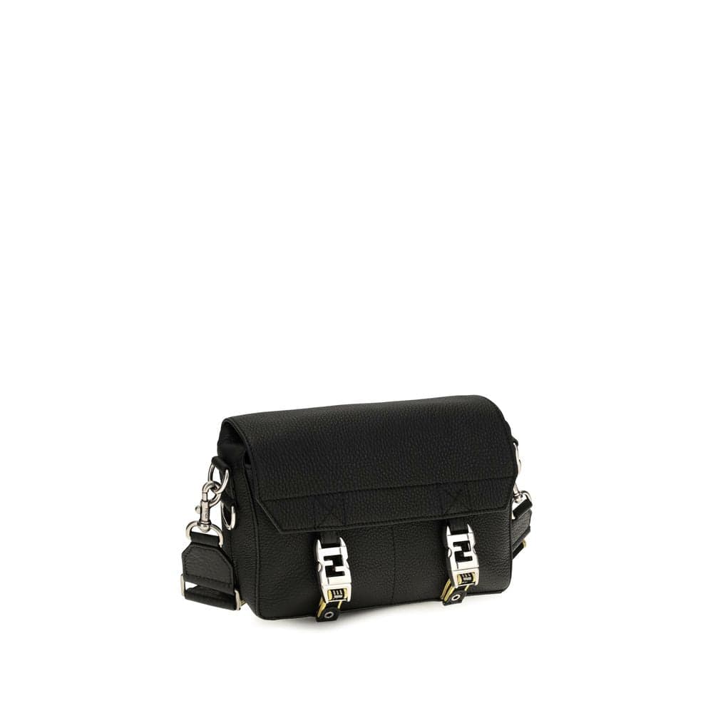 Fendi Black Calf Leather Bos Taurus Shoulder Bag - 2
