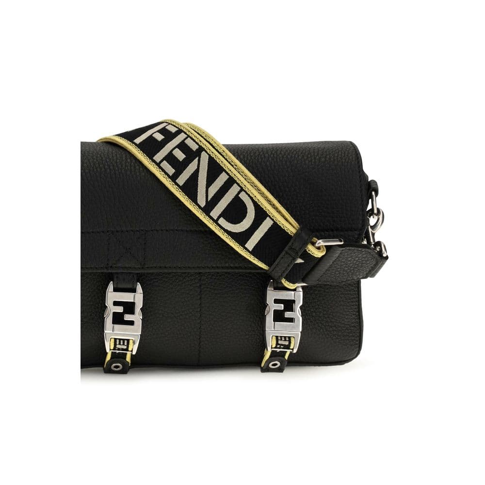 Fendi Black Calf Leather Bos Taurus Shoulder Bag - 4