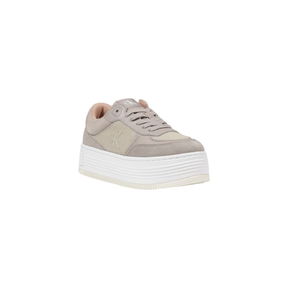 Calvin Klein Jeans Beige Recycled Cotton Platform Sneakers - 2