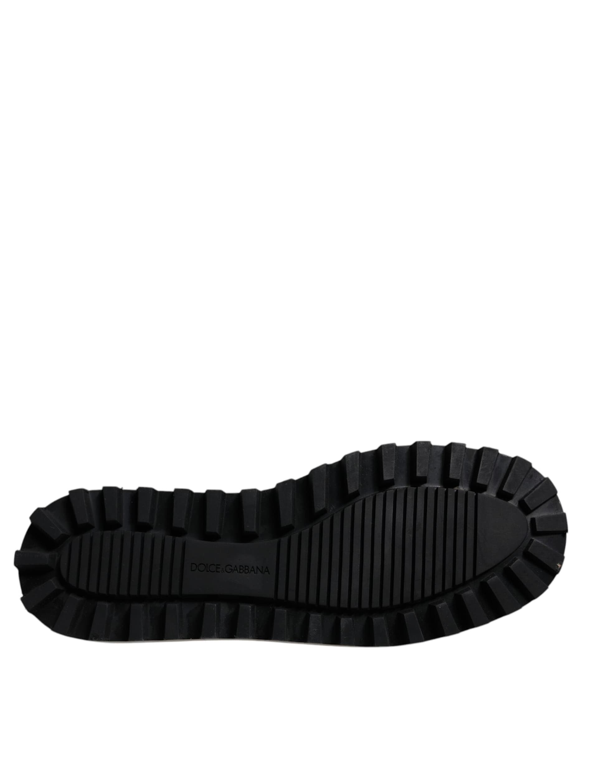 Dolce & Gabbana Black Nylon Quilted Logo Patch Sandals Slides Shoes - 7