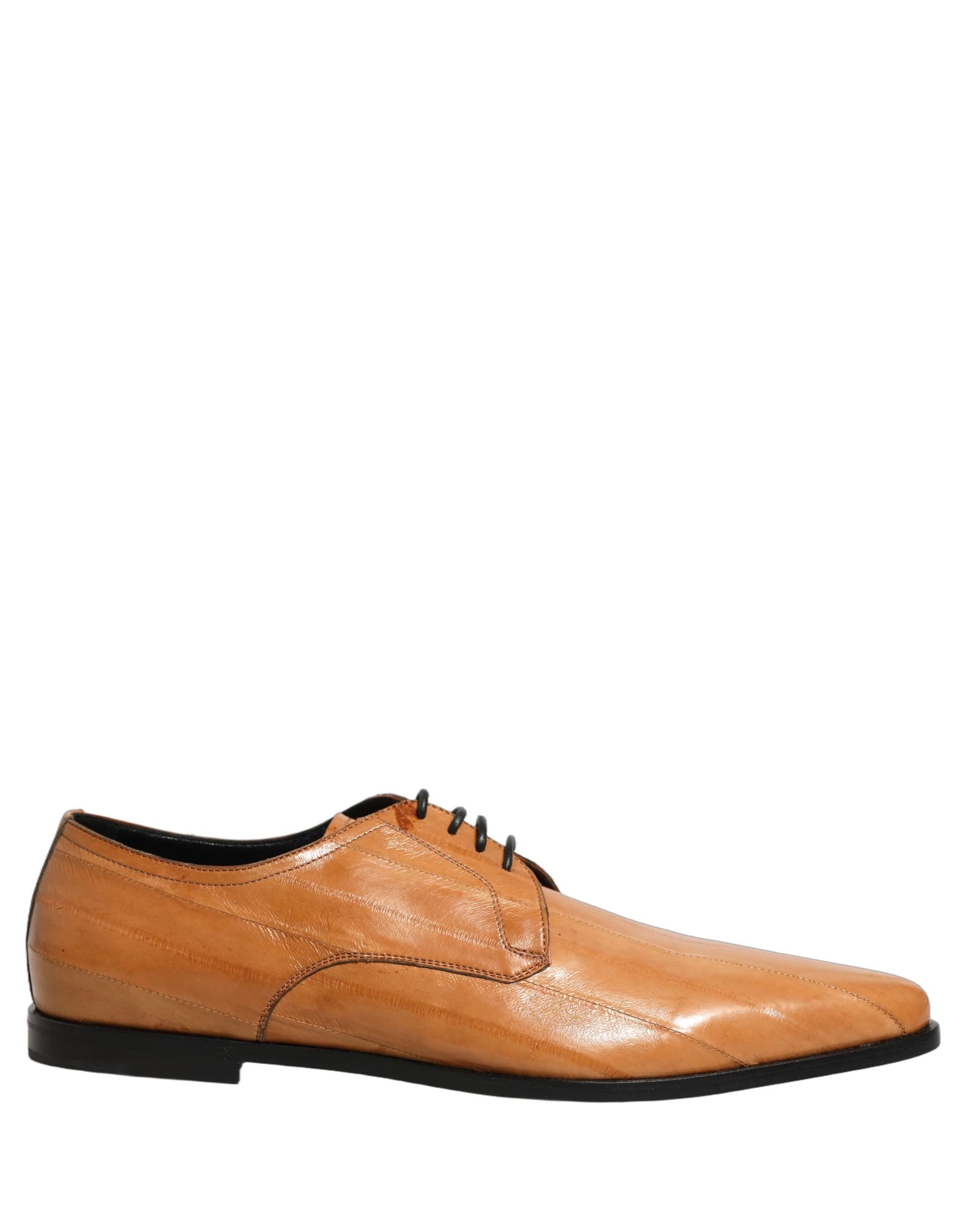 Dolce & Gabbana Brown Leather Lace Up Men Derby Dress Shoes - 8