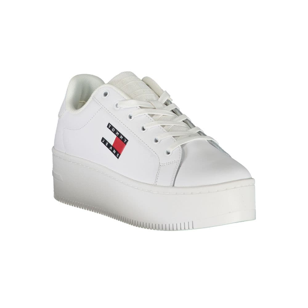 Tommy Hilfiger White Leather Women Sneaker - 2