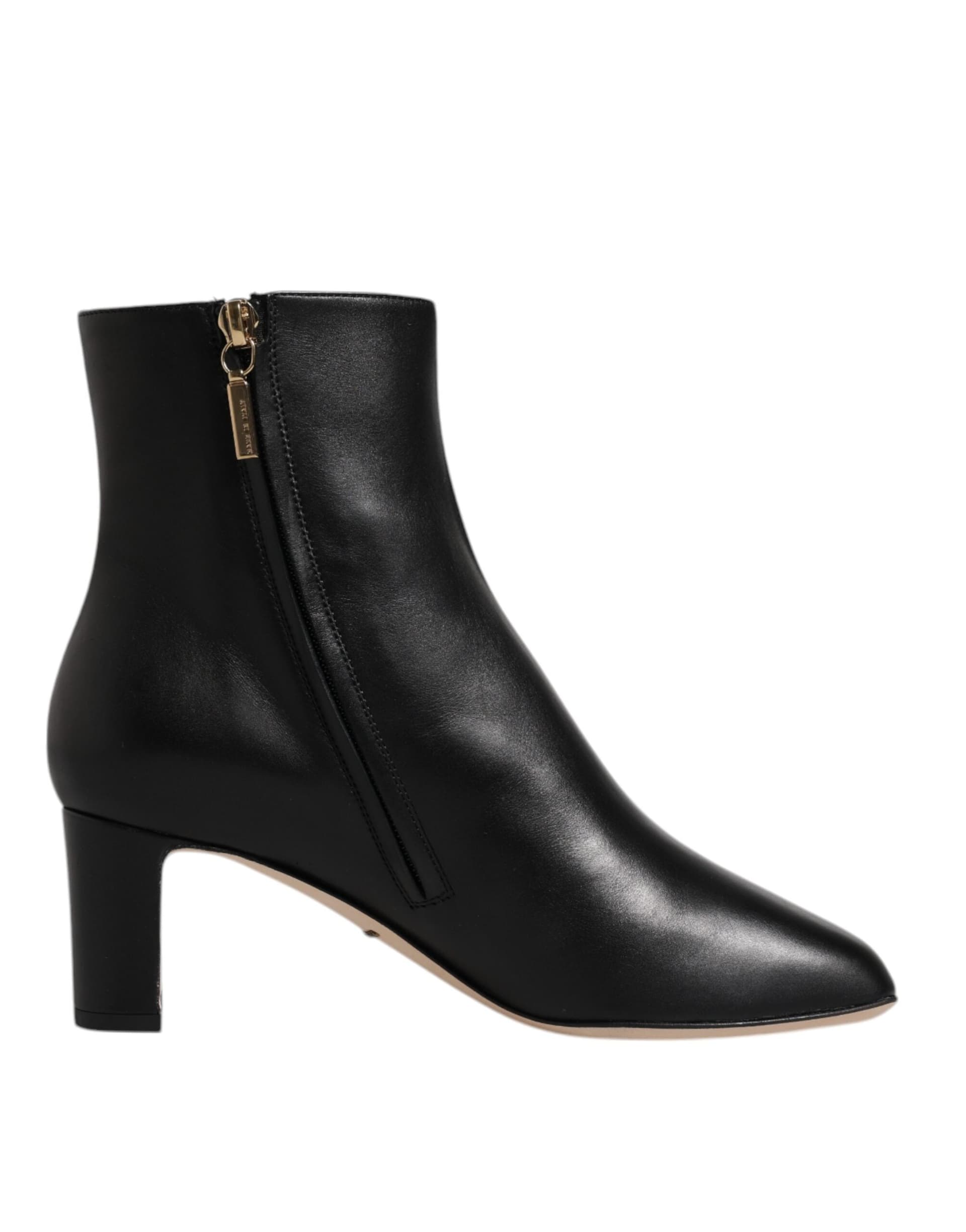 Dolce & Gabbana Black Jackie Leather Mid Calf Boots Shoes - 6