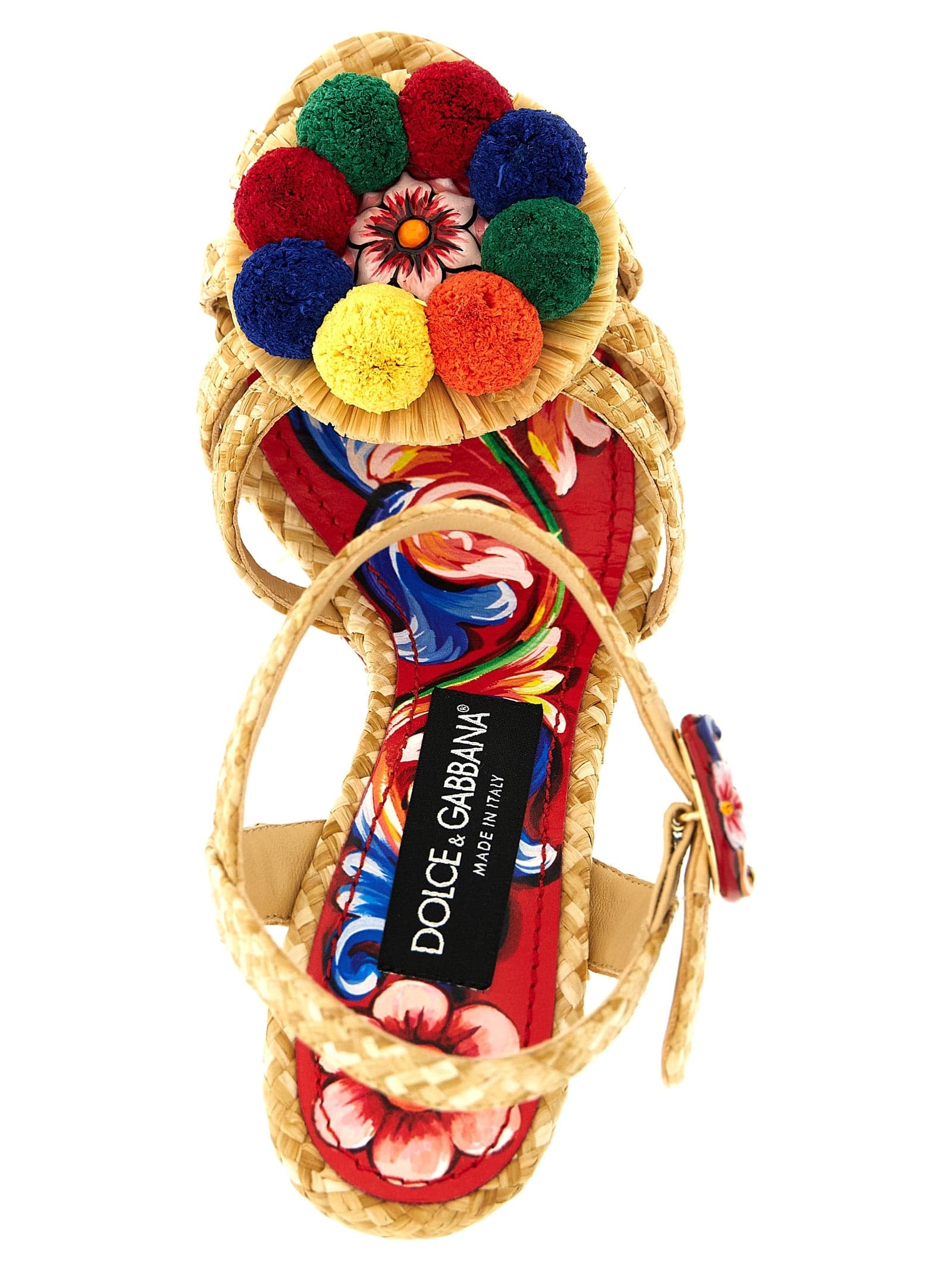 Dolce & Gabbana Multicolor Viscose Stiletto Heel Sandals - 4