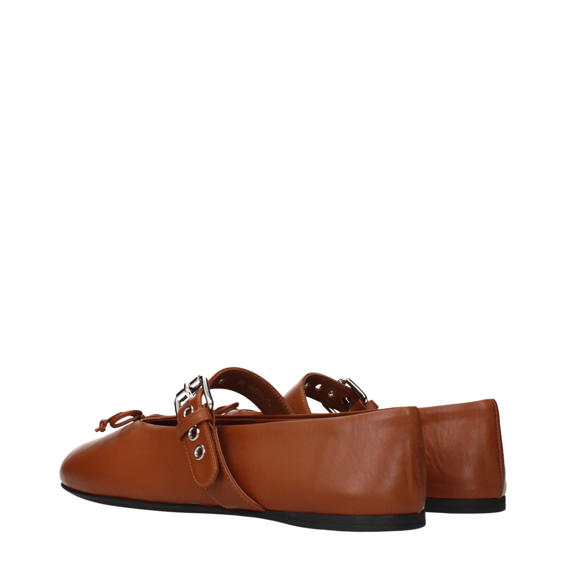 Miu Miu Brown Leather Ballet Flats - 4