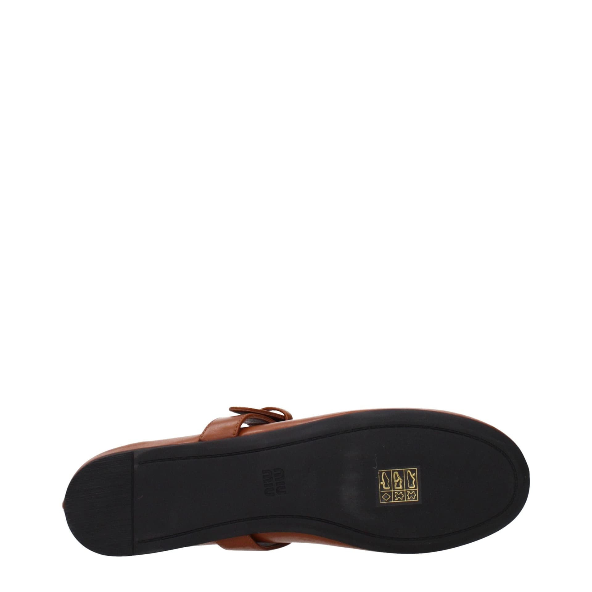 Miu Miu Brown Leather Ballet Flats - 5