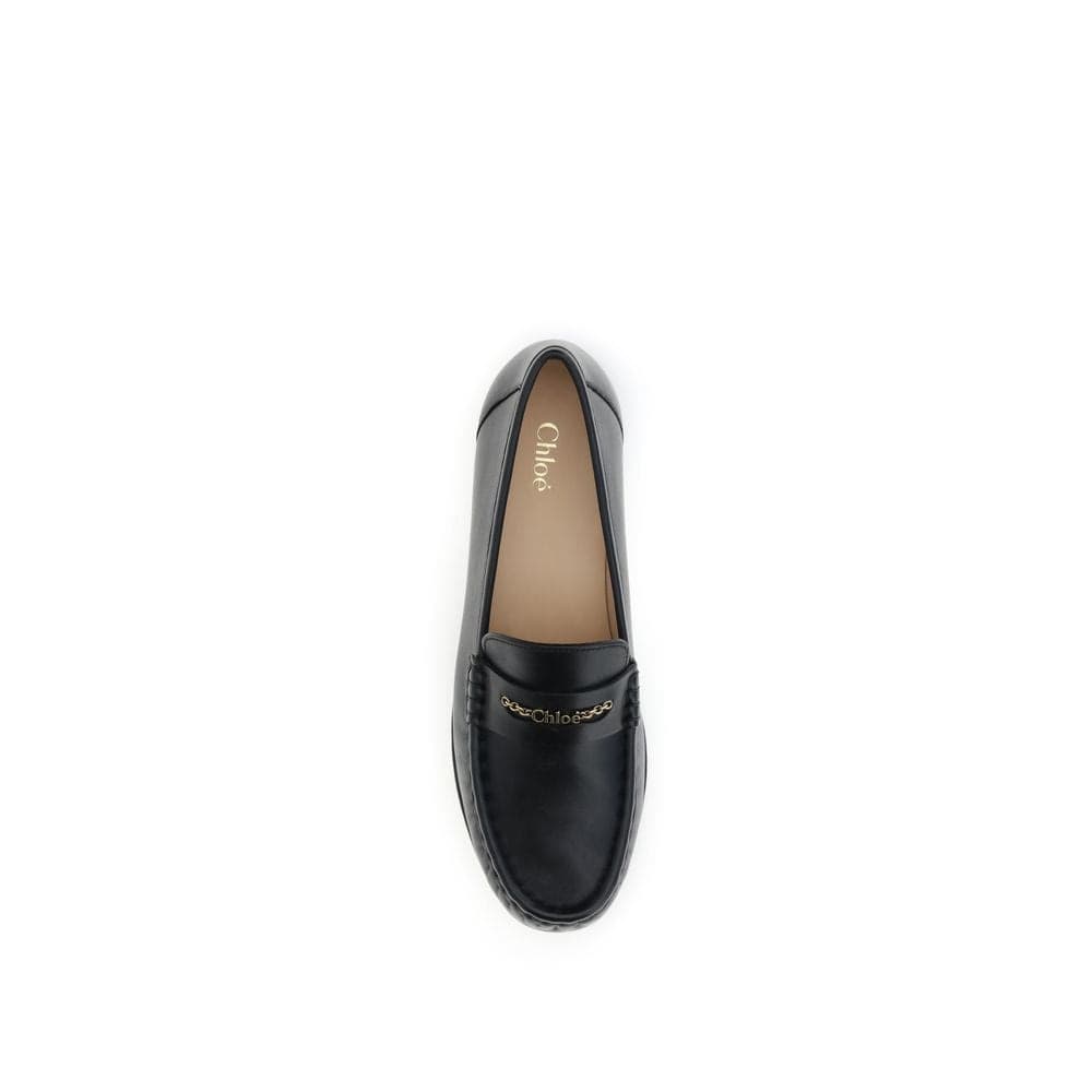 Chloé Black Calf Leather Bos Taurus Slip-On Loafers - 4