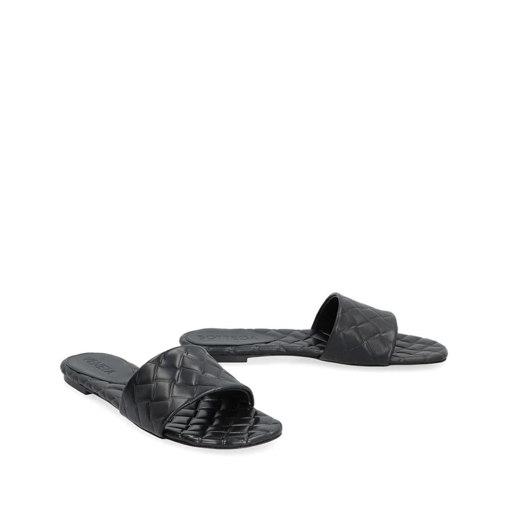 Bottega Veneta Black Lamb Leather Mules - 2