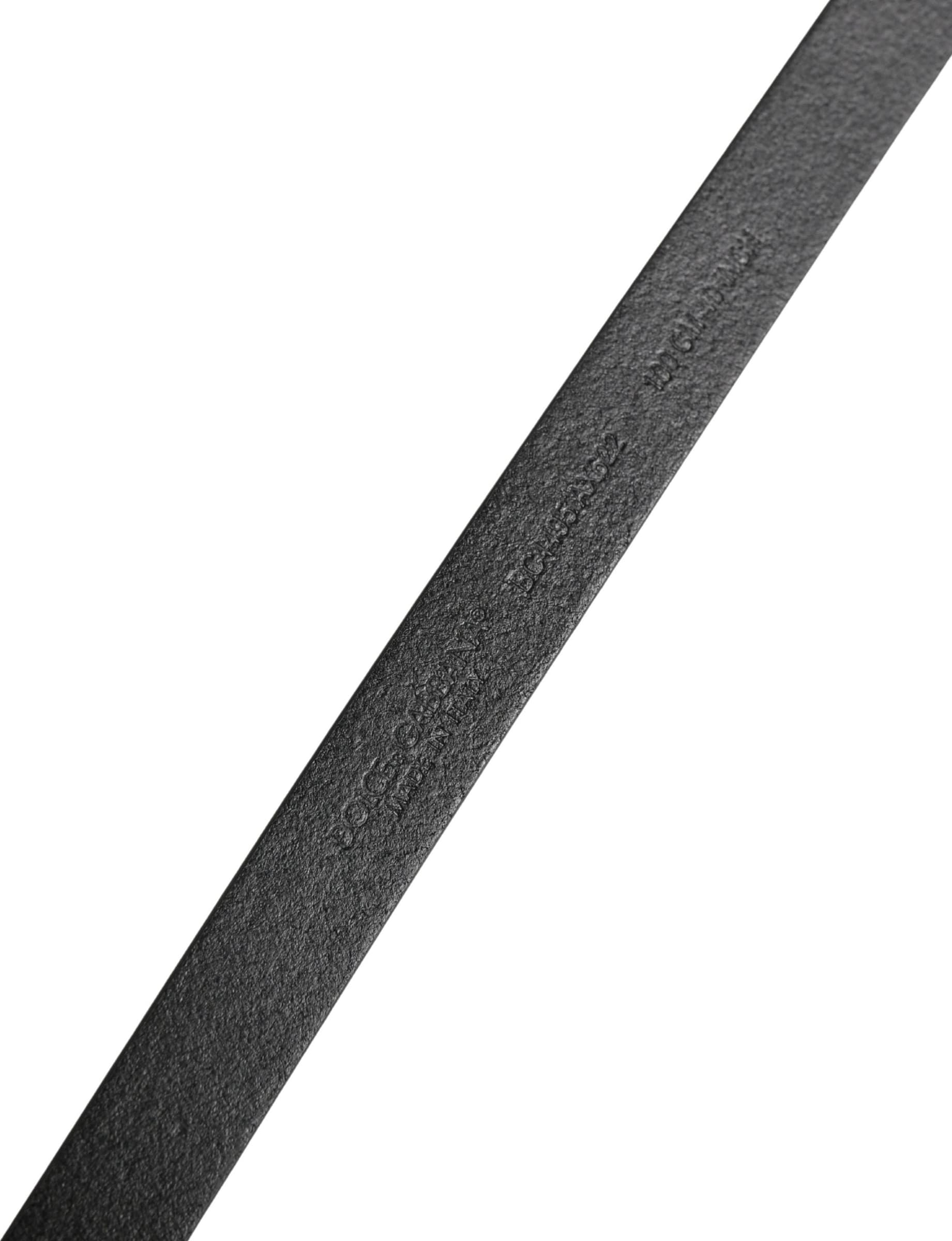 Dolce & Gabbana Men Black Leather Classic Metal Buckle Belt - 6
