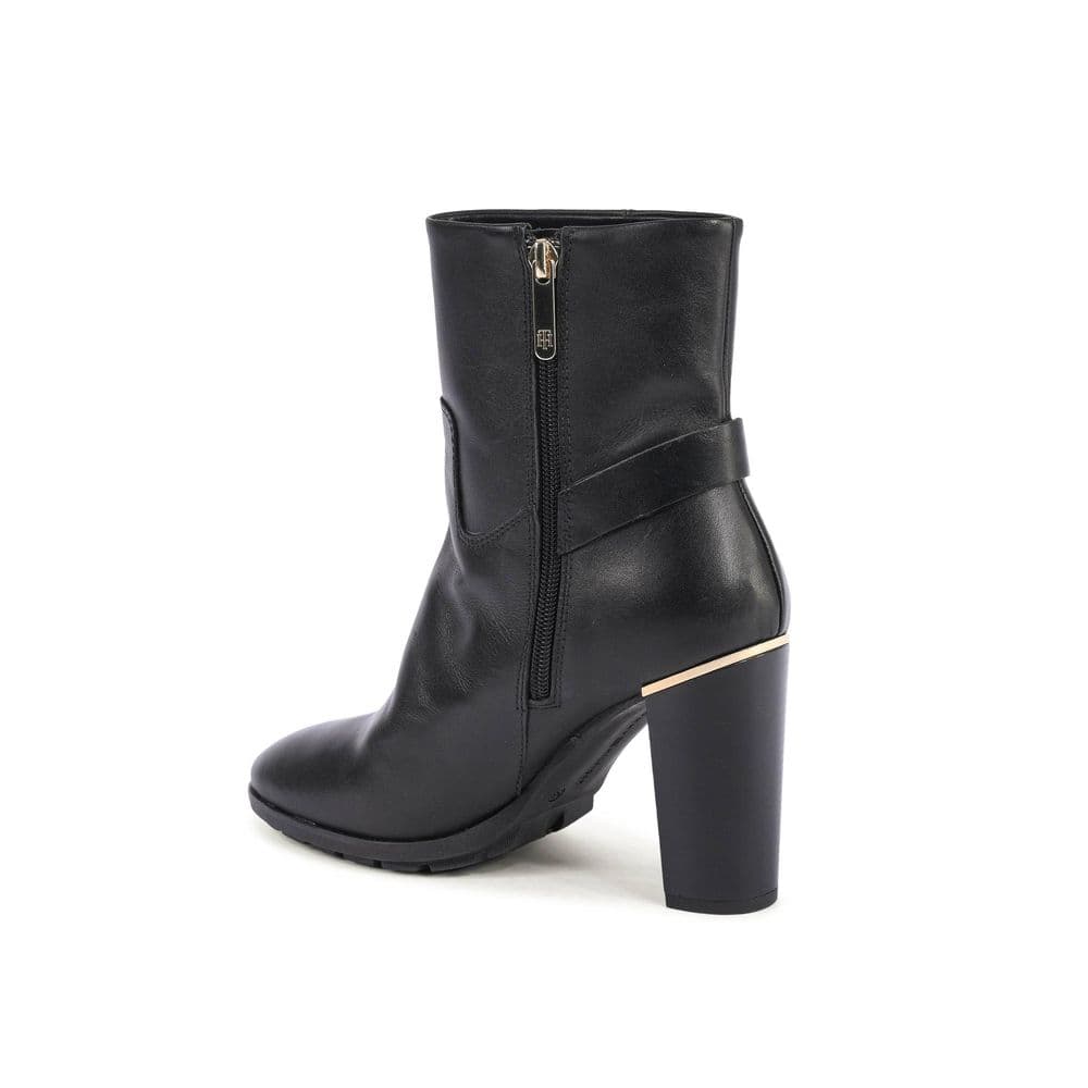 Tommy Hilfiger Black Leather Ankle Boots - 3