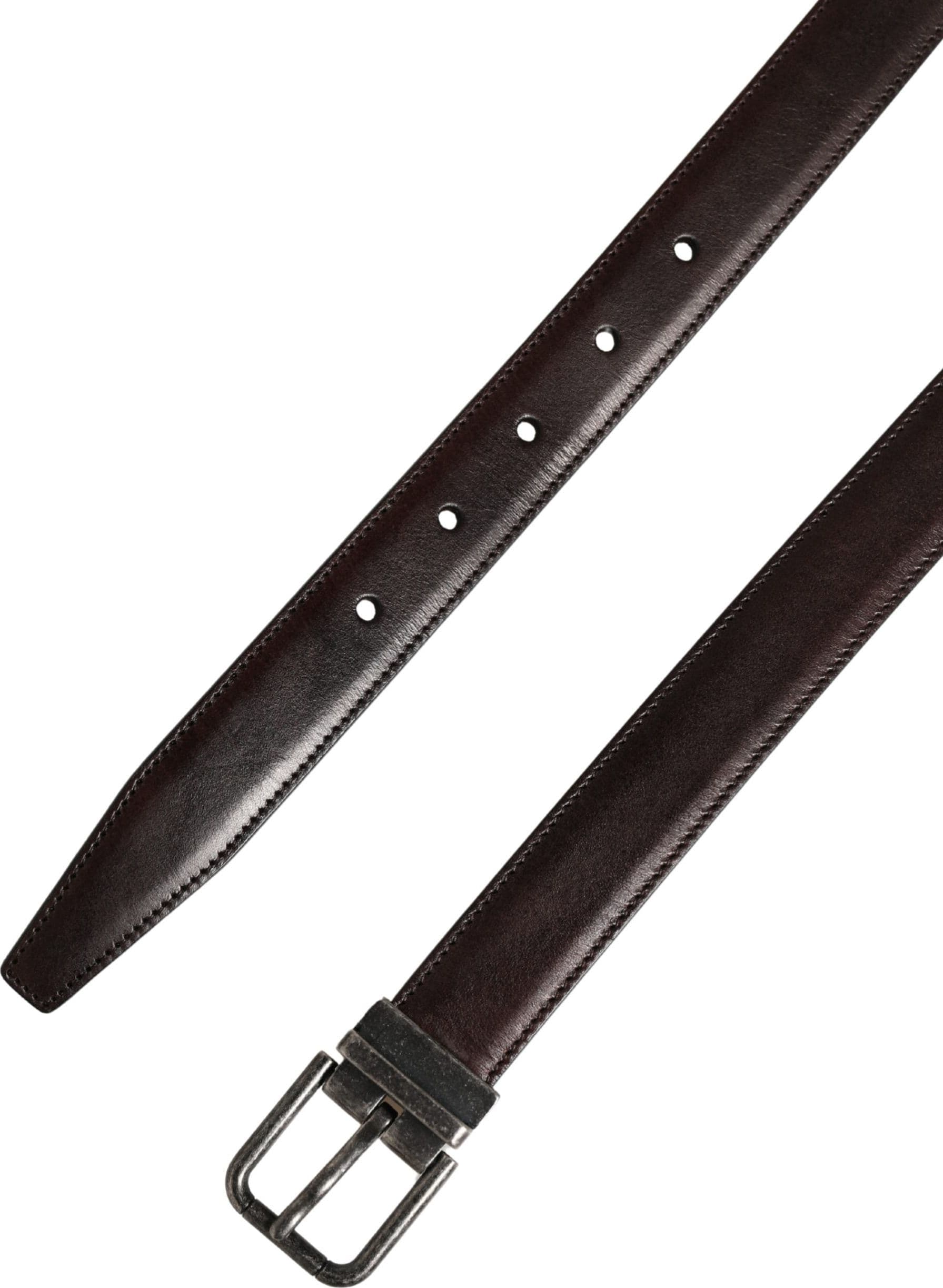 Dolce & Gabbana Men Brown Classic Leather Metal Buckle Belt - 6