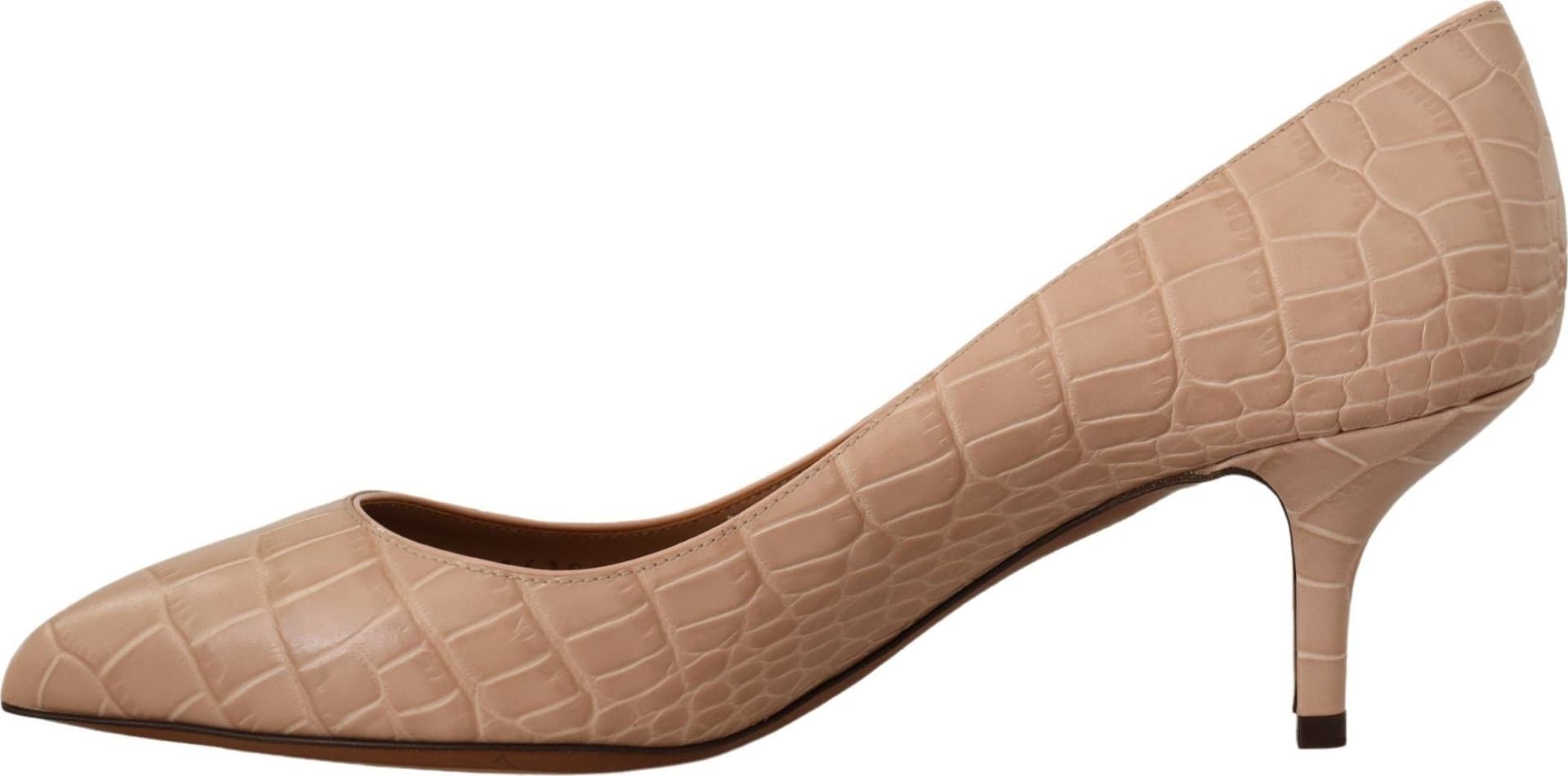 Dolce & Gabbana Beige Leather Pointed Heels Pumps Shoes - 3