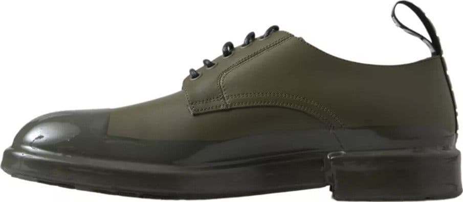 Dolce & Gabbana Green Leather Rubber Sole Dress Shoes - 3