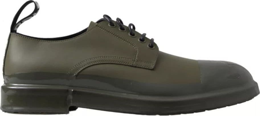 Dolce & Gabbana Green Leather Rubber Sole Dress Shoes - 5