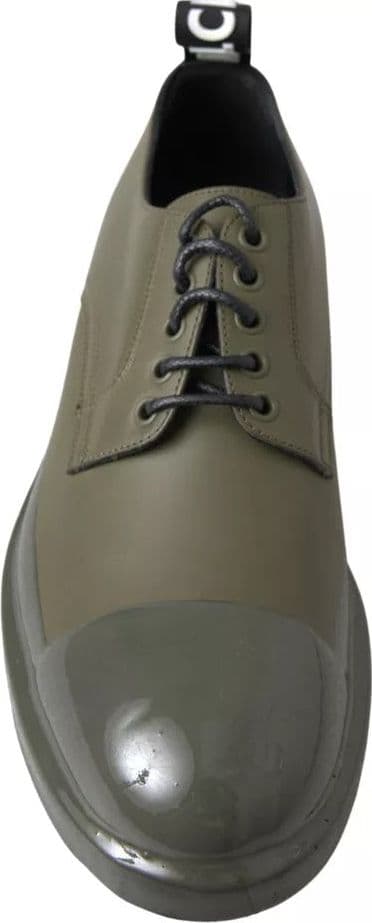 Dolce & Gabbana Green Leather Rubber Sole Dress Shoes - 6