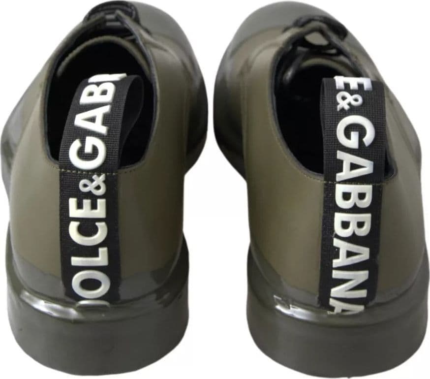 Dolce & Gabbana Green Leather Rubber Sole Dress Shoes - 7
