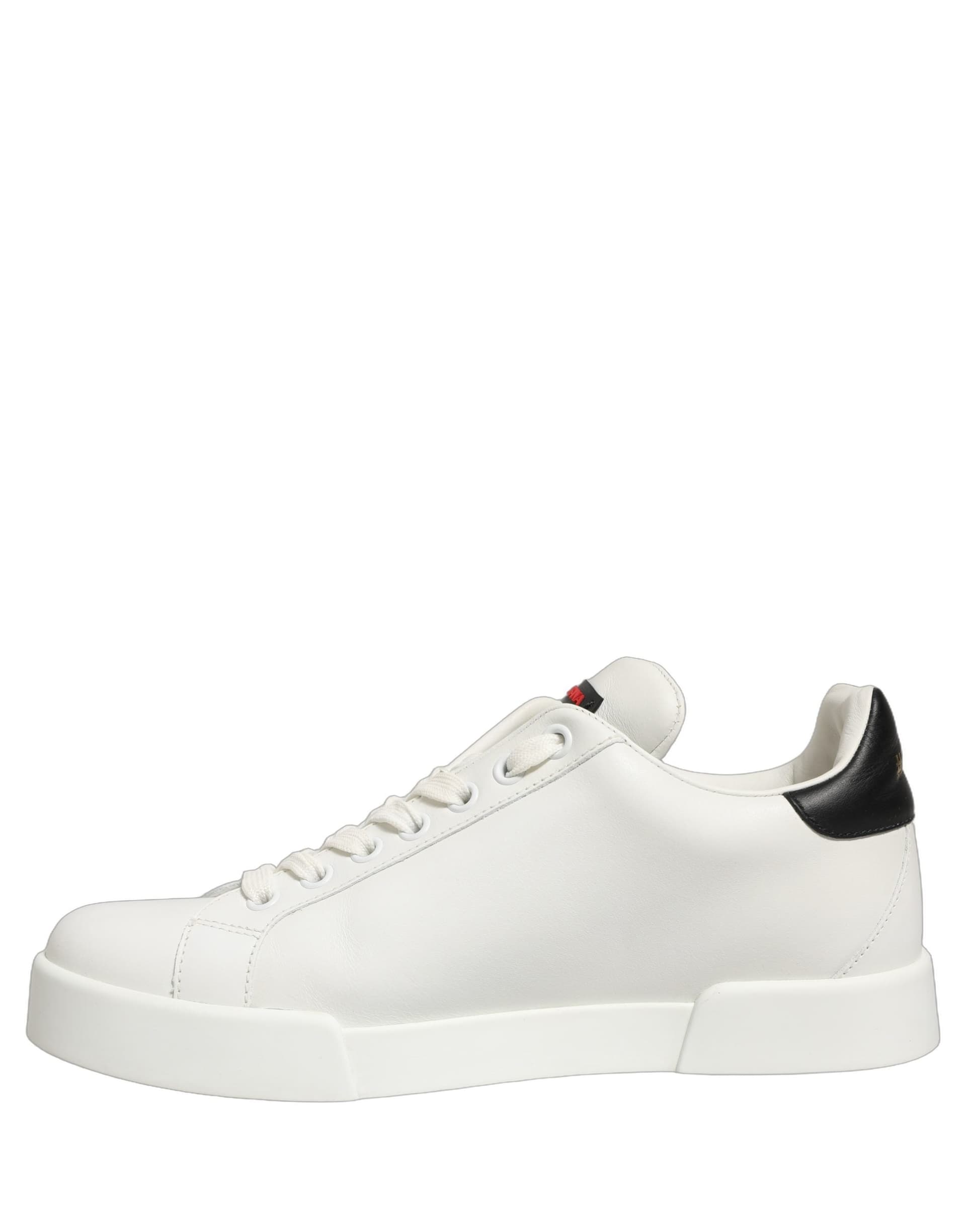 Dolce & Gabbana White Patch Calfskin Nappa Portofino Sneakers Shoes - 5