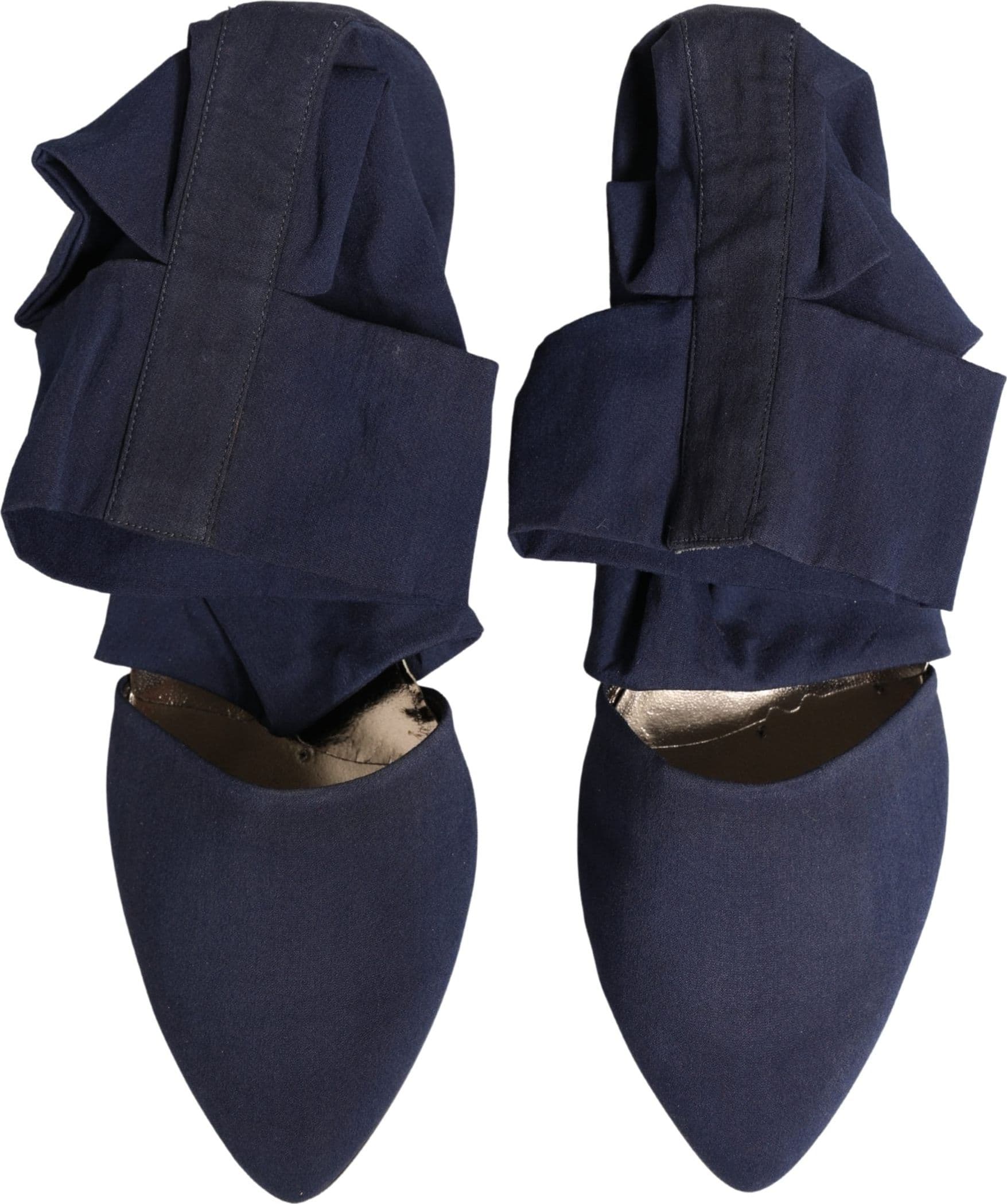 Dolce & Gabbana Blue Cotton Ankle Boots Shoes - 2