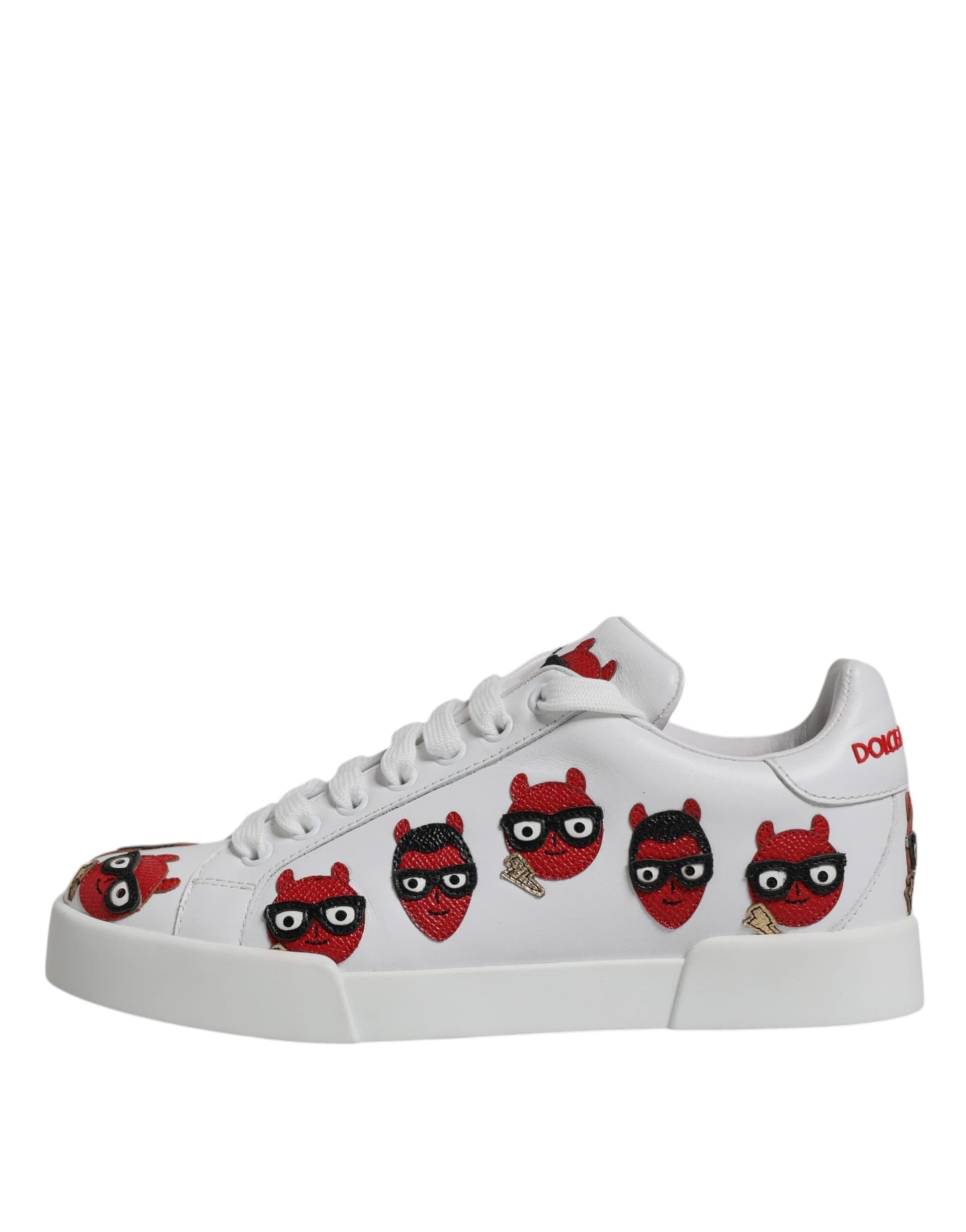 Dolce & Gabbana White Devil Face Portofino Sneakers Shoes - 5