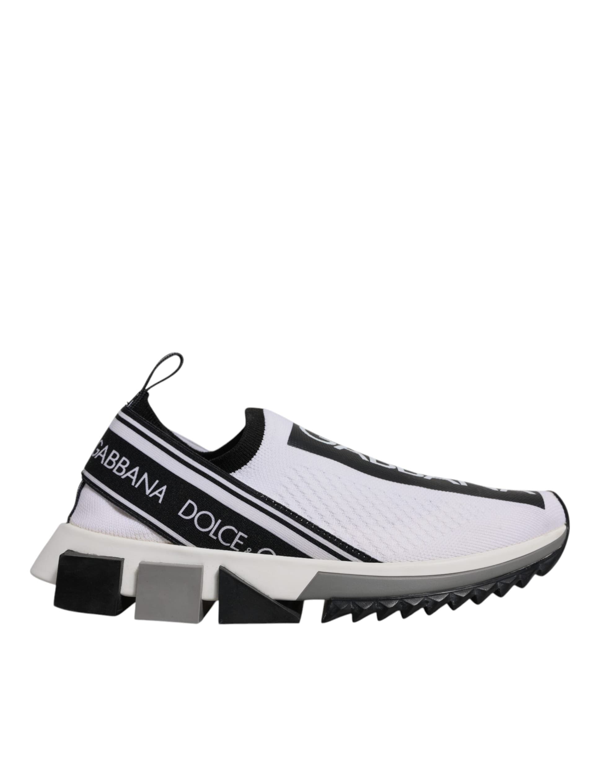 Dolce & Gabbana Black White Slip On Sorrento Sneakers Shoes - 6