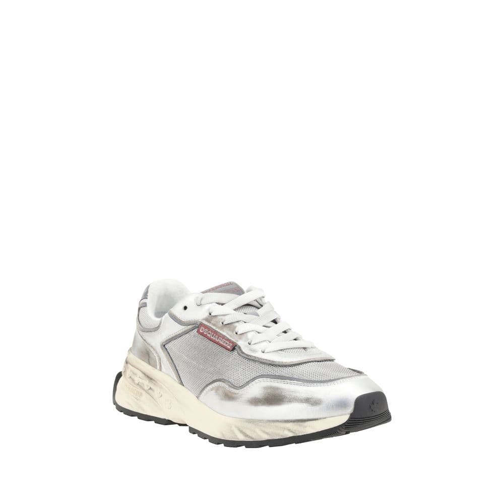 Dsquared² White Calf Leather Bos Taurus Athletic Sneakers - 2