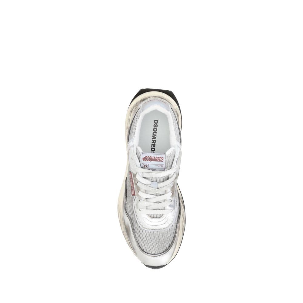 Dsquared² White Calf Leather Bos Taurus Athletic Sneakers - 4