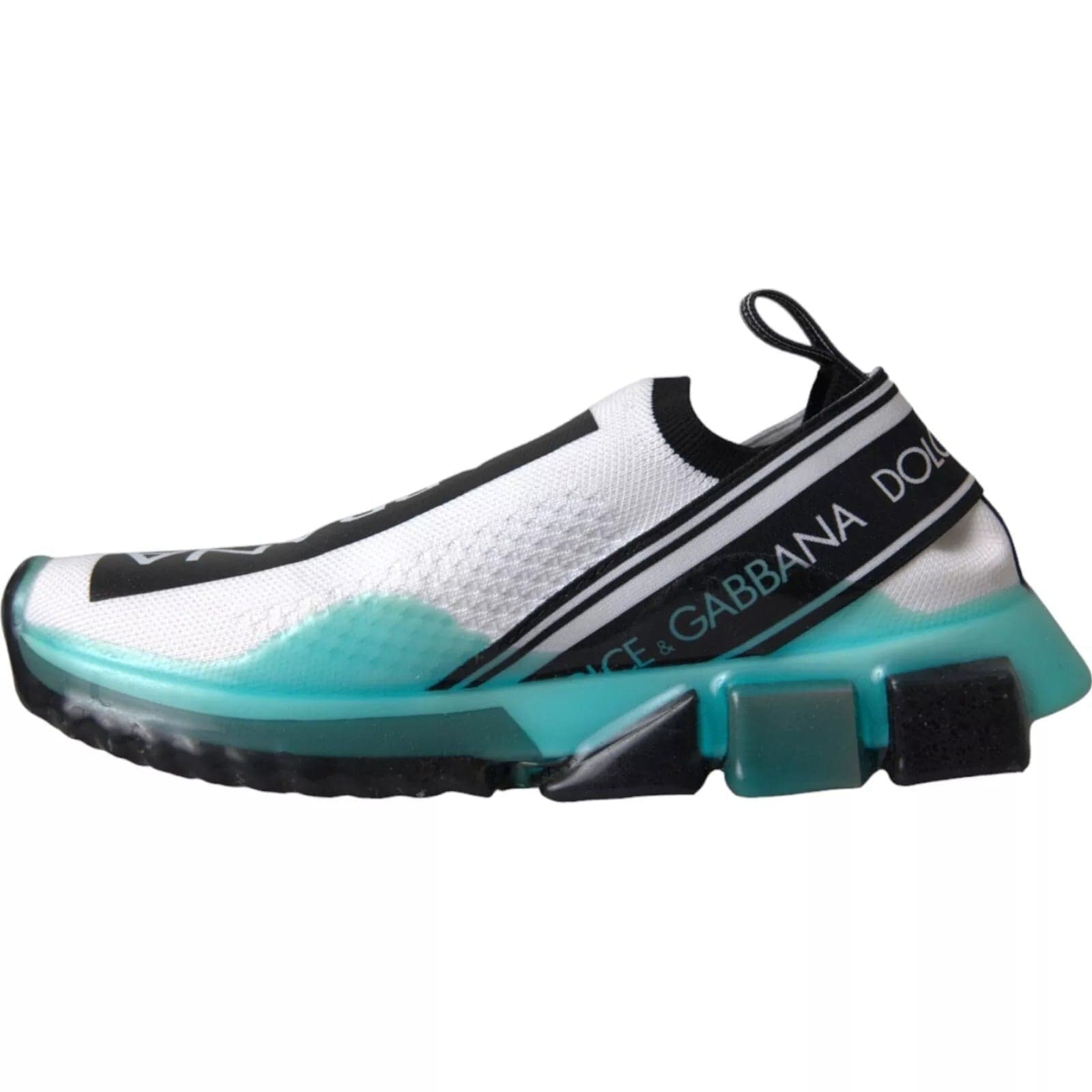 Dolce & Gabbana Black White Blue Slip On Sorrento Sneakers - 4