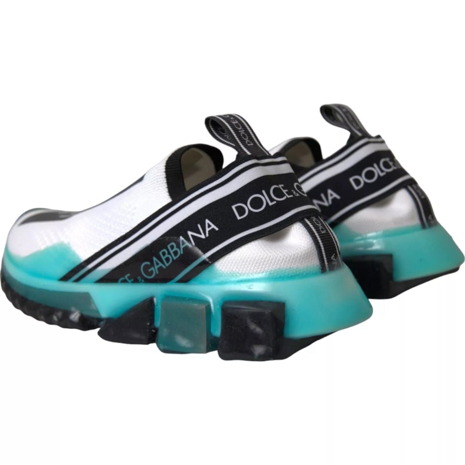 Dolce & Gabbana Black White Blue Slip On Sorrento Sneakers - 5