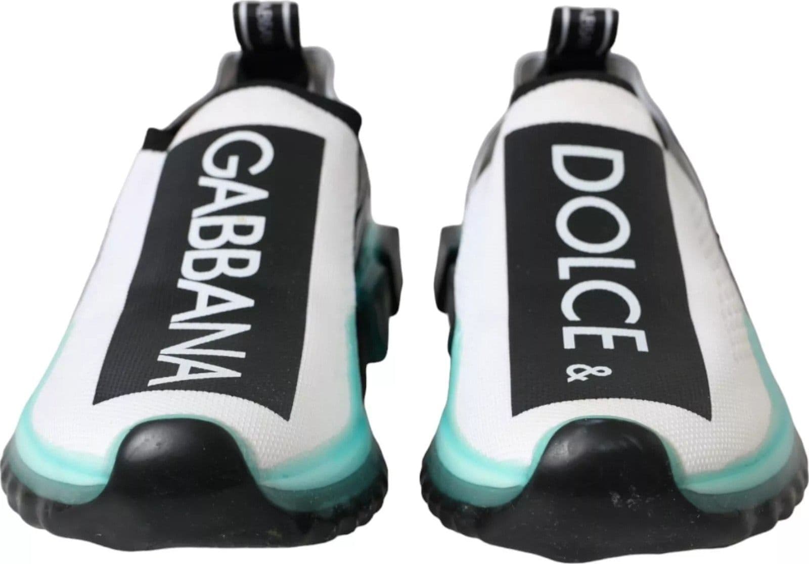 Dolce & Gabbana Black White Blue Slip On Sorrento Sneakers - 6