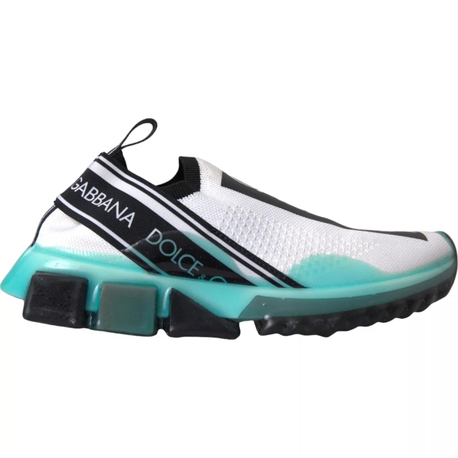 Dolce & Gabbana Black White Blue Slip On Sorrento Sneakers - 7