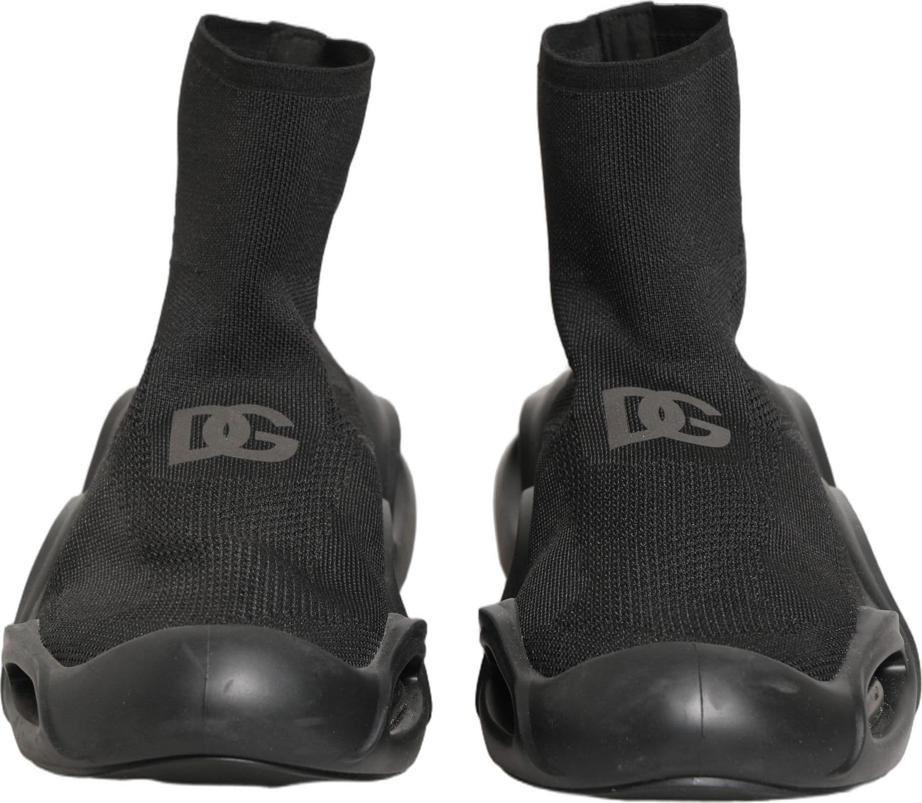 Dolce & Gabbana Black Slip On Wave Socks Men Sneakers Shoes - 2