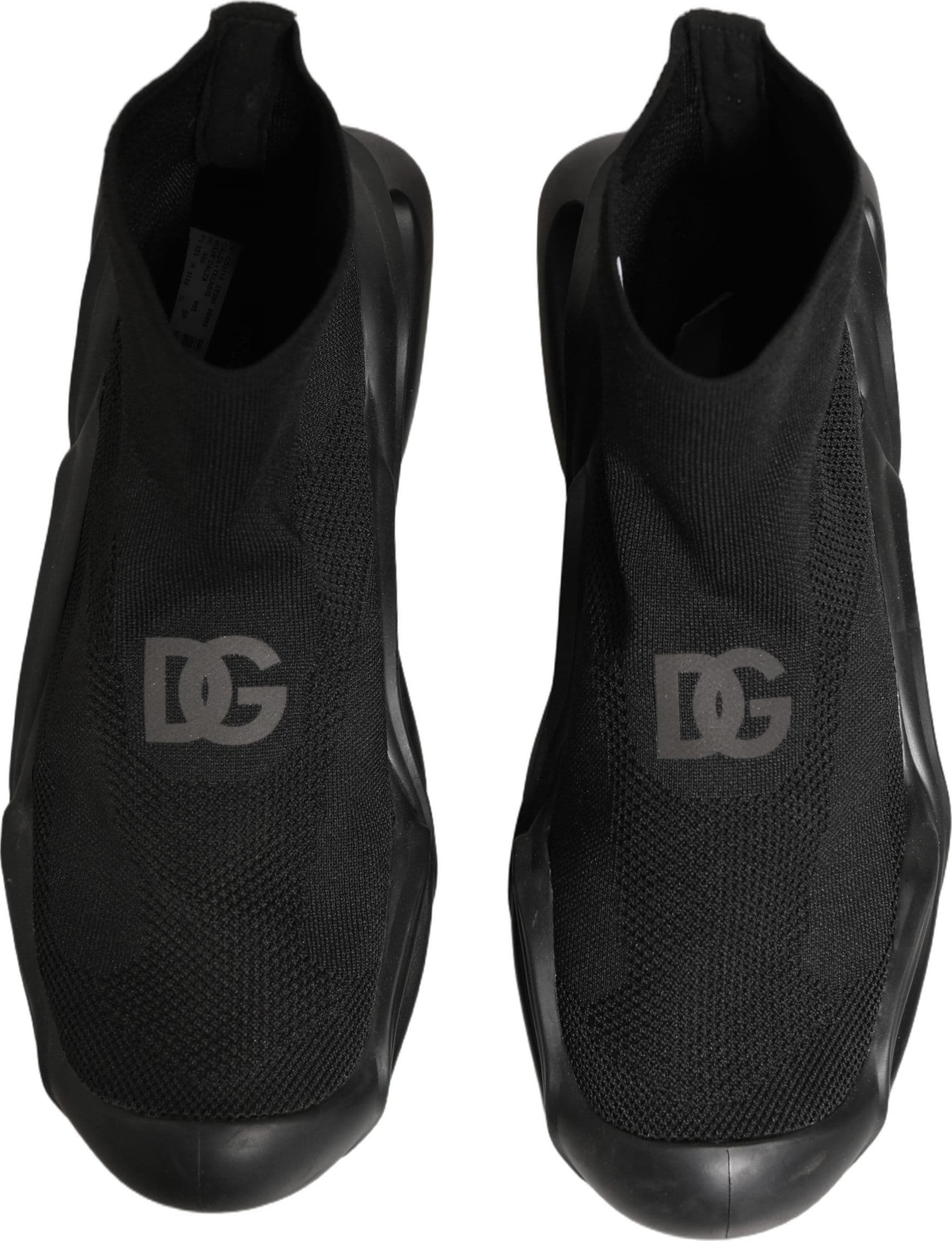 Dolce & Gabbana Black Slip On Wave Socks Men Sneakers Shoes - 3