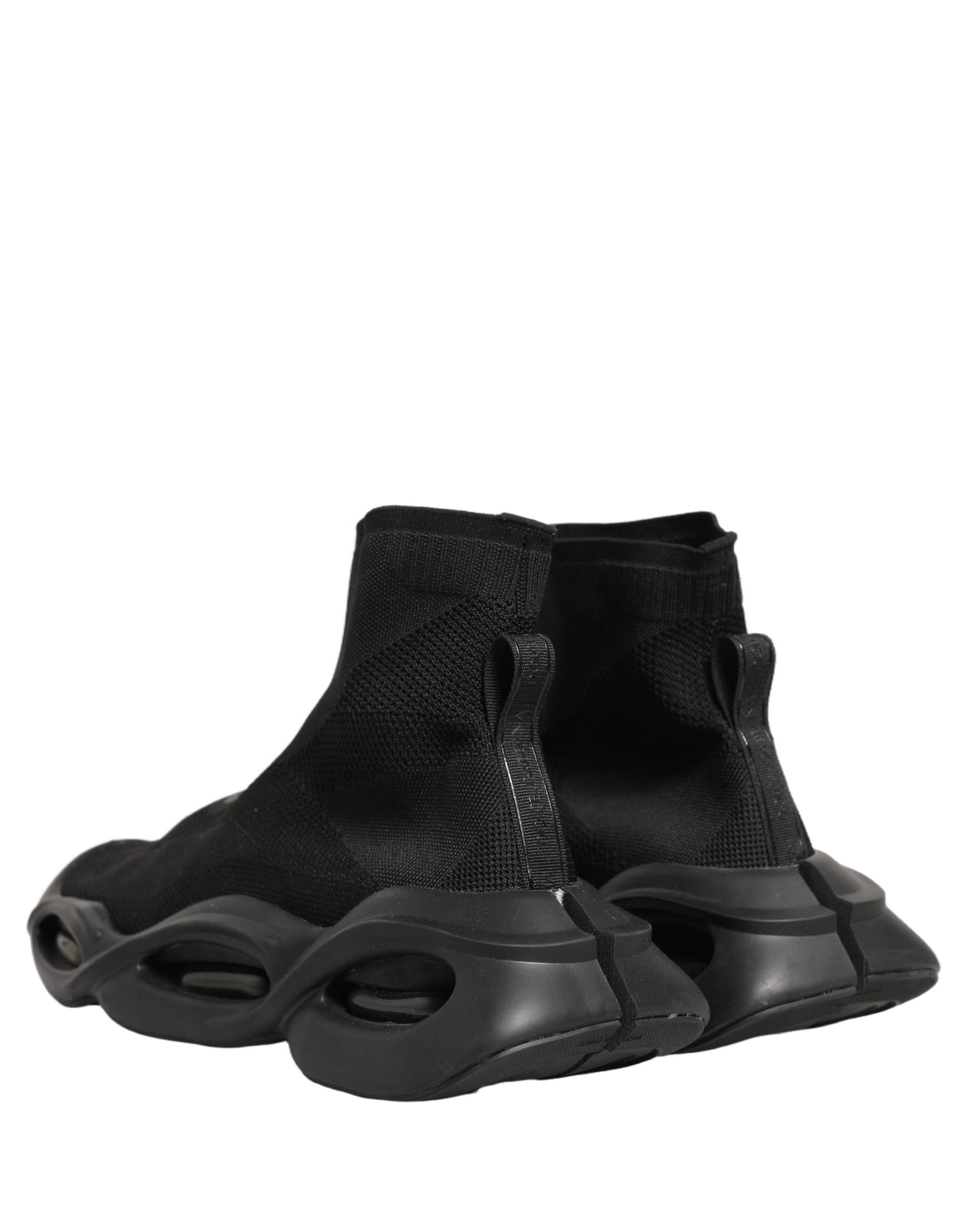 Dolce & Gabbana Black Slip On Wave Socks Men Sneakers Shoes - 5