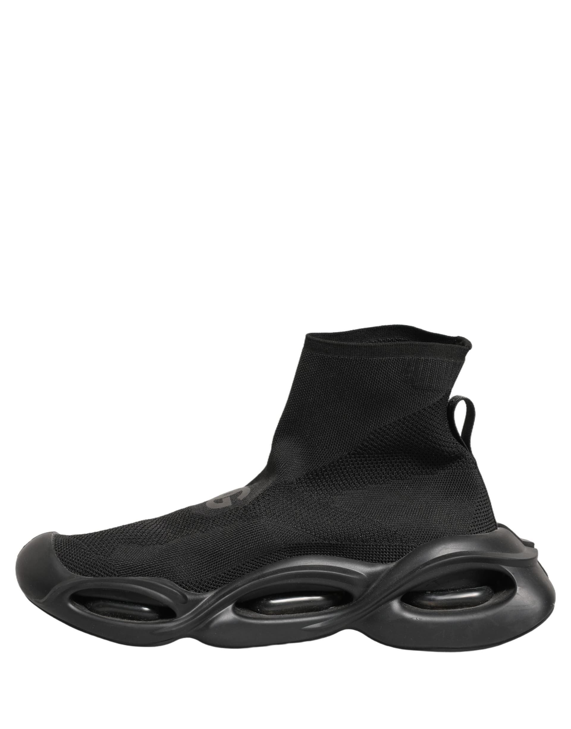 Dolce & Gabbana Black Slip On Wave Socks Men Sneakers Shoes - 6