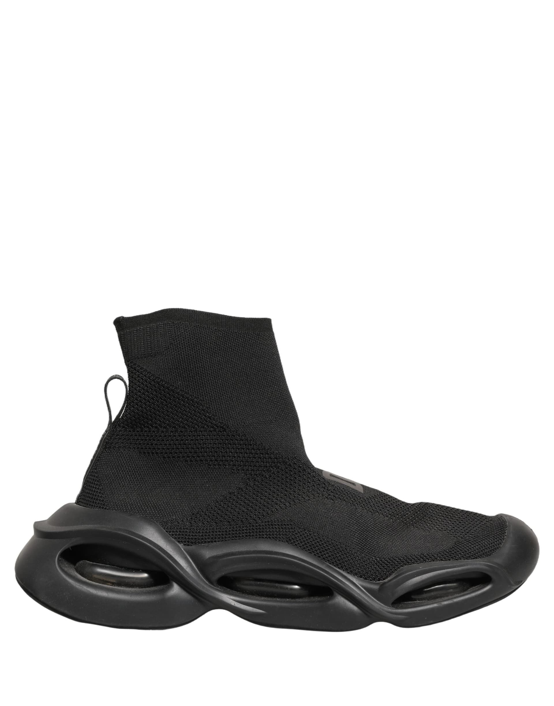 Dolce & Gabbana Black Slip On Wave Socks Men Sneakers Shoes - 8