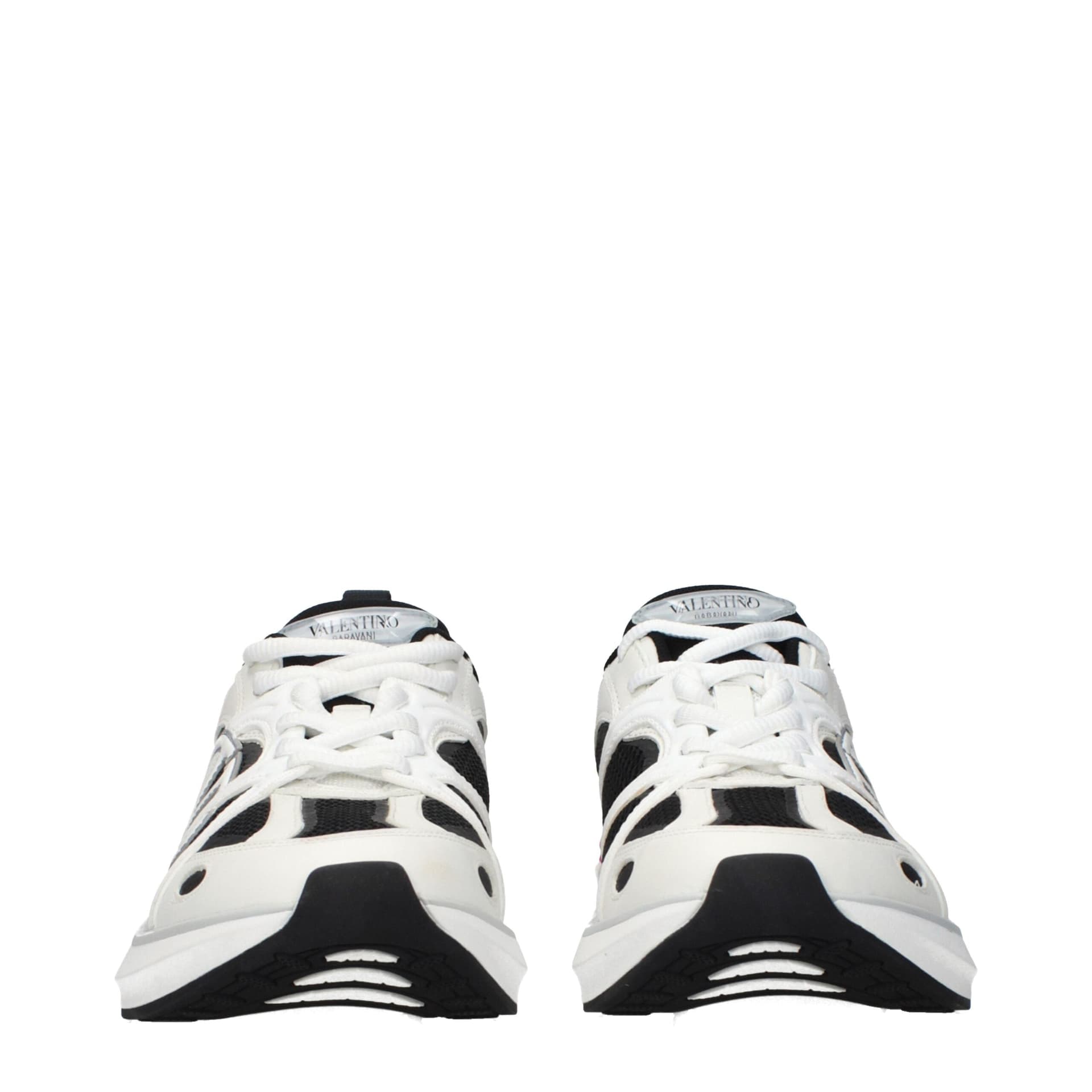 Valentino Garavani White Fabric Athletic Sneakers - 3